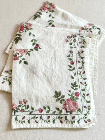Rose Trellis Napkins - S/4