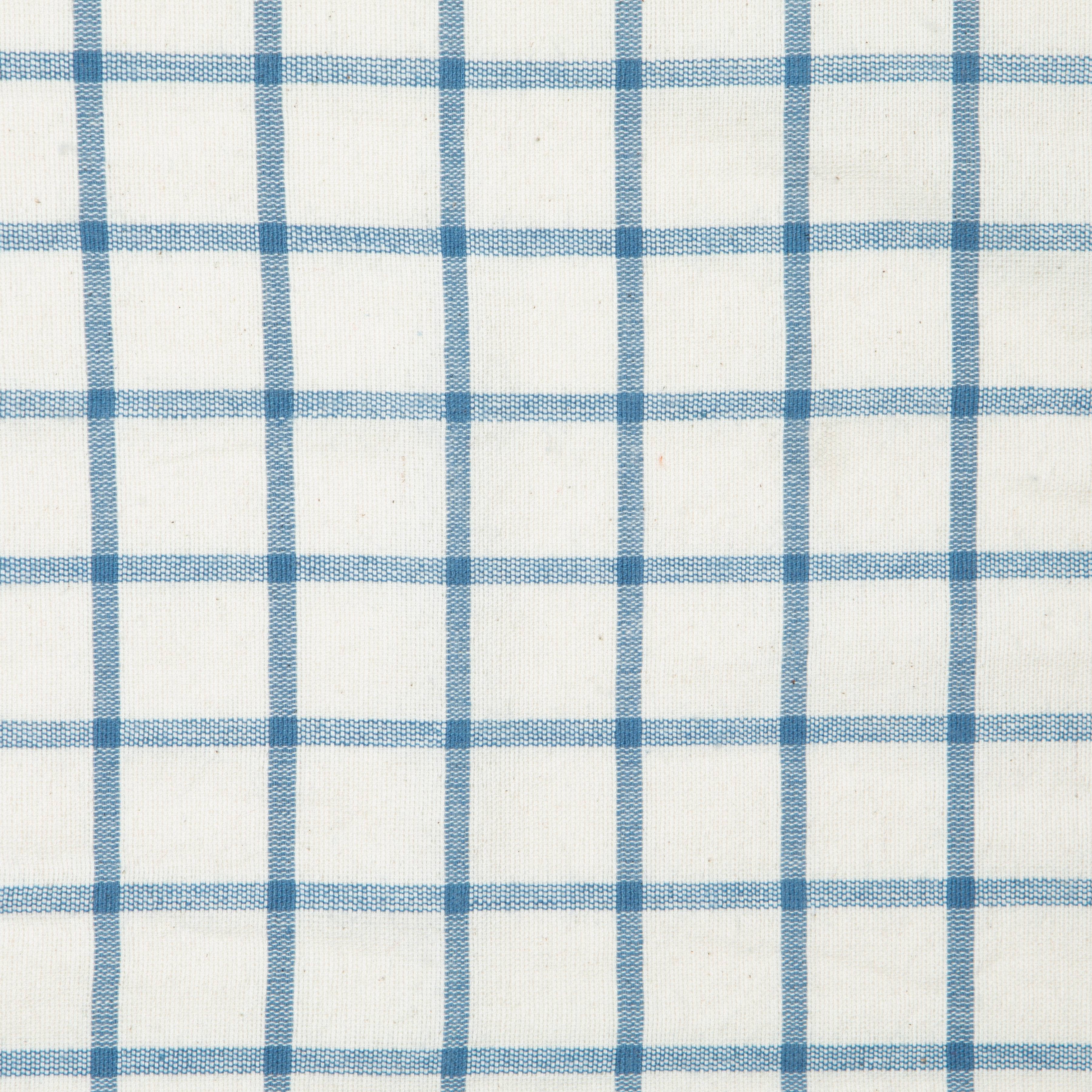 Blue Windowpane Napkins - S/4