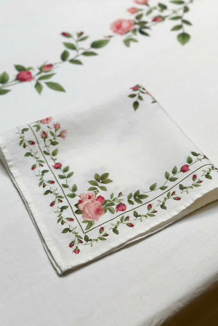 Rose Trellis Napkins - S/4