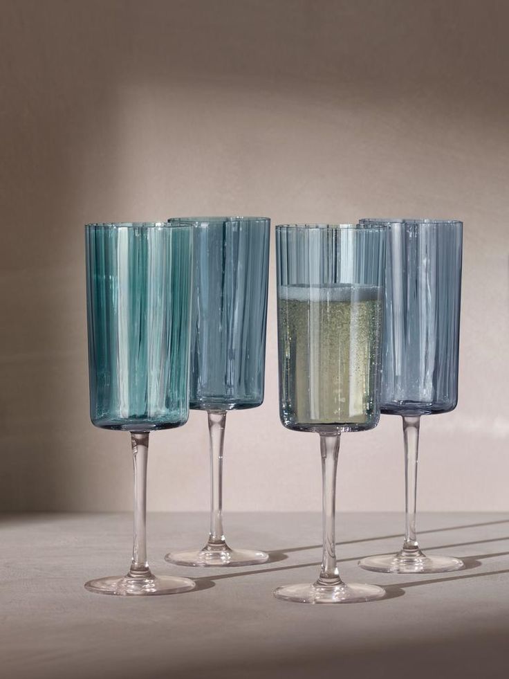 Gems Champagne Flute - Sapphire S/4