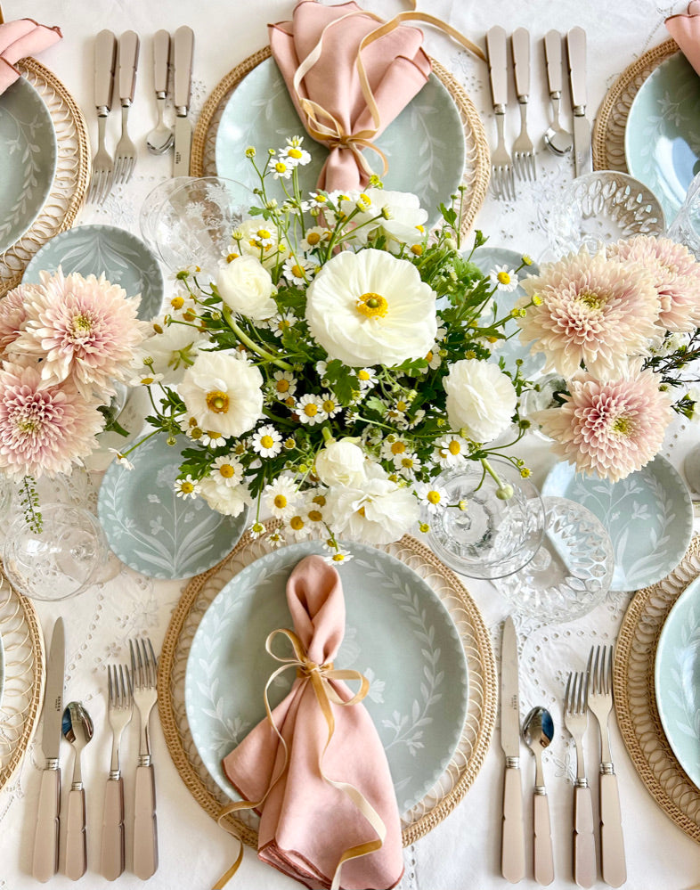 PRE-ORDER - Sage Bloom Salad Plate S/4