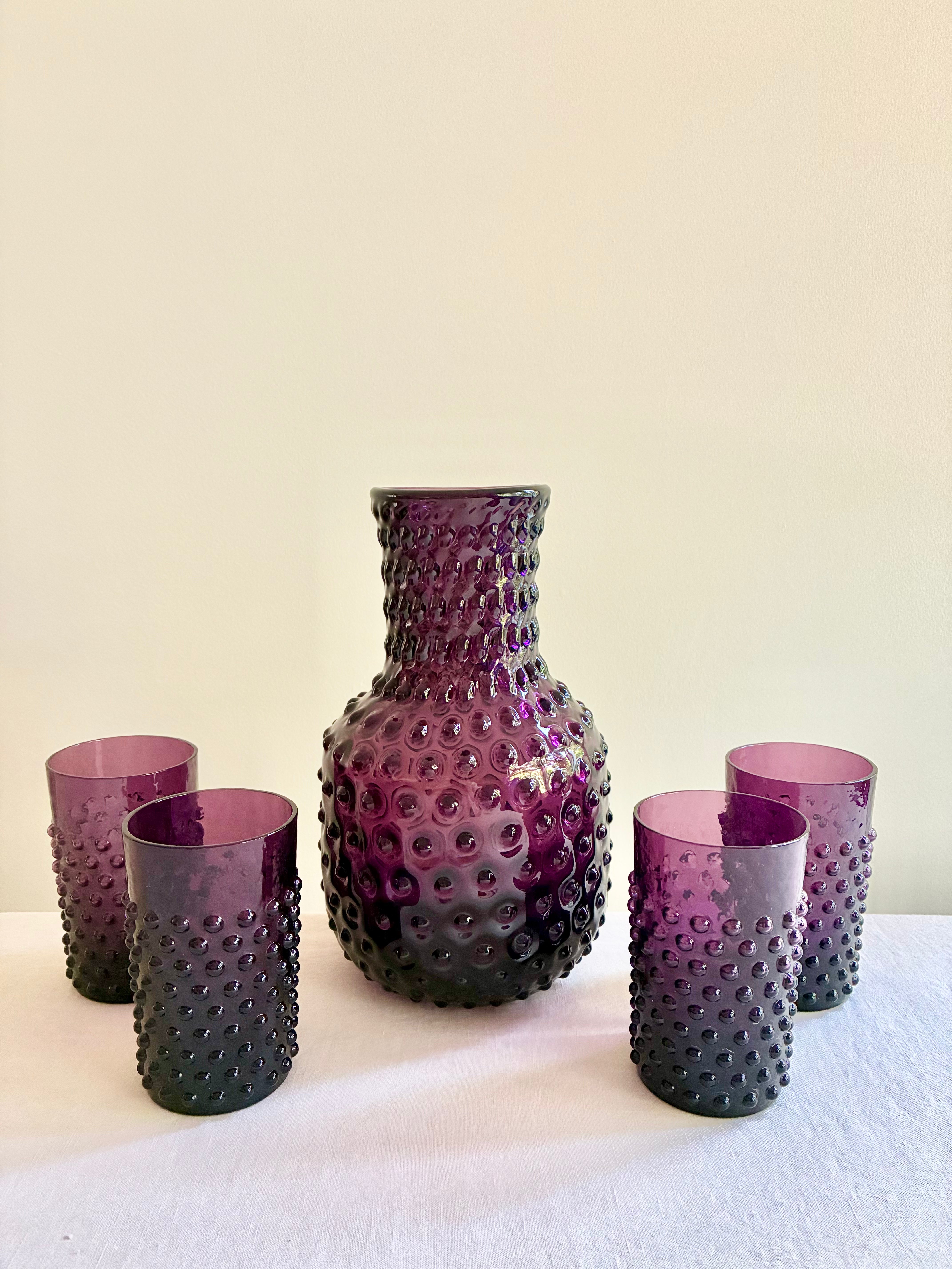 Hobnail Carafe - Violet