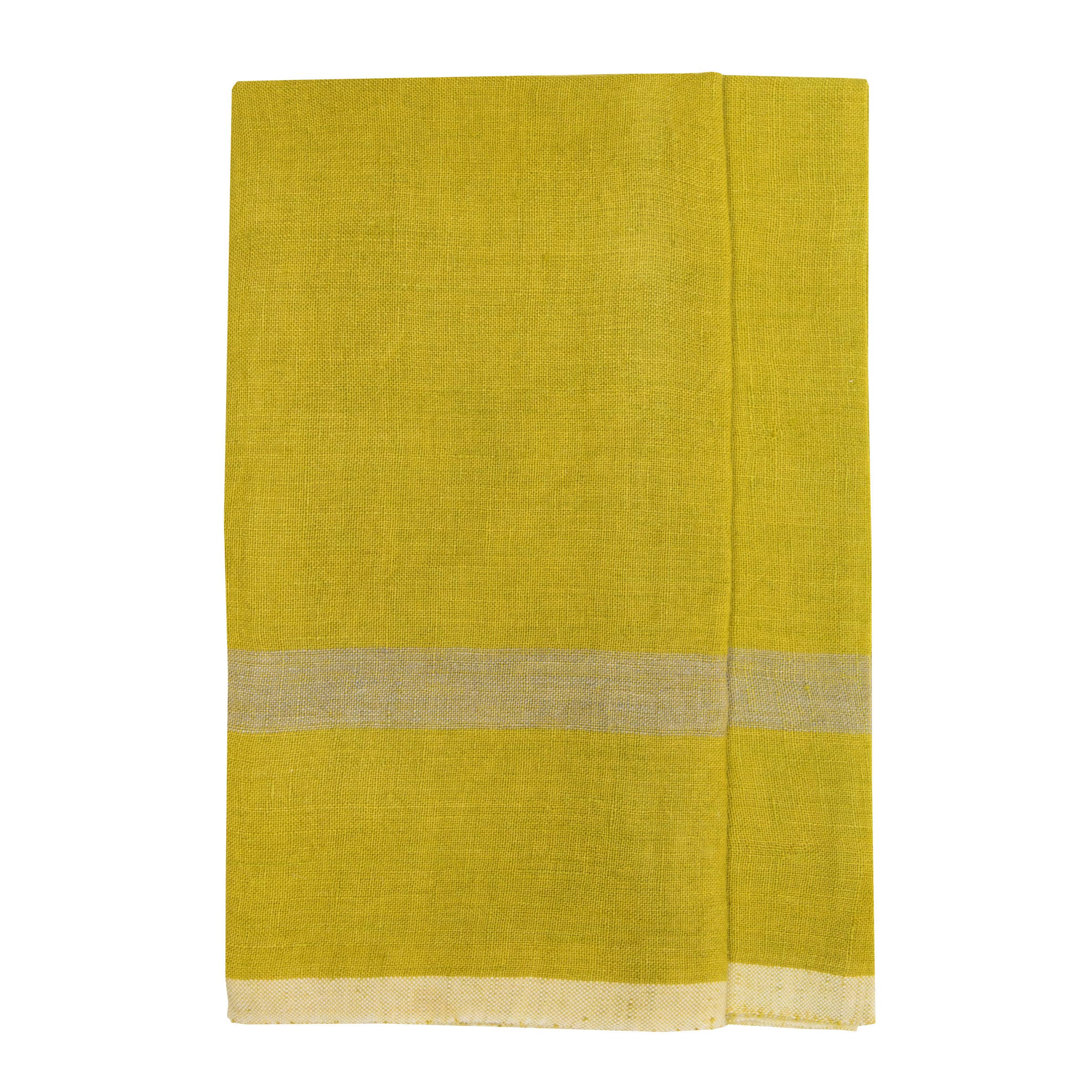 Laundered Linen Lime/Grey Towels 20x30 - Set of 2