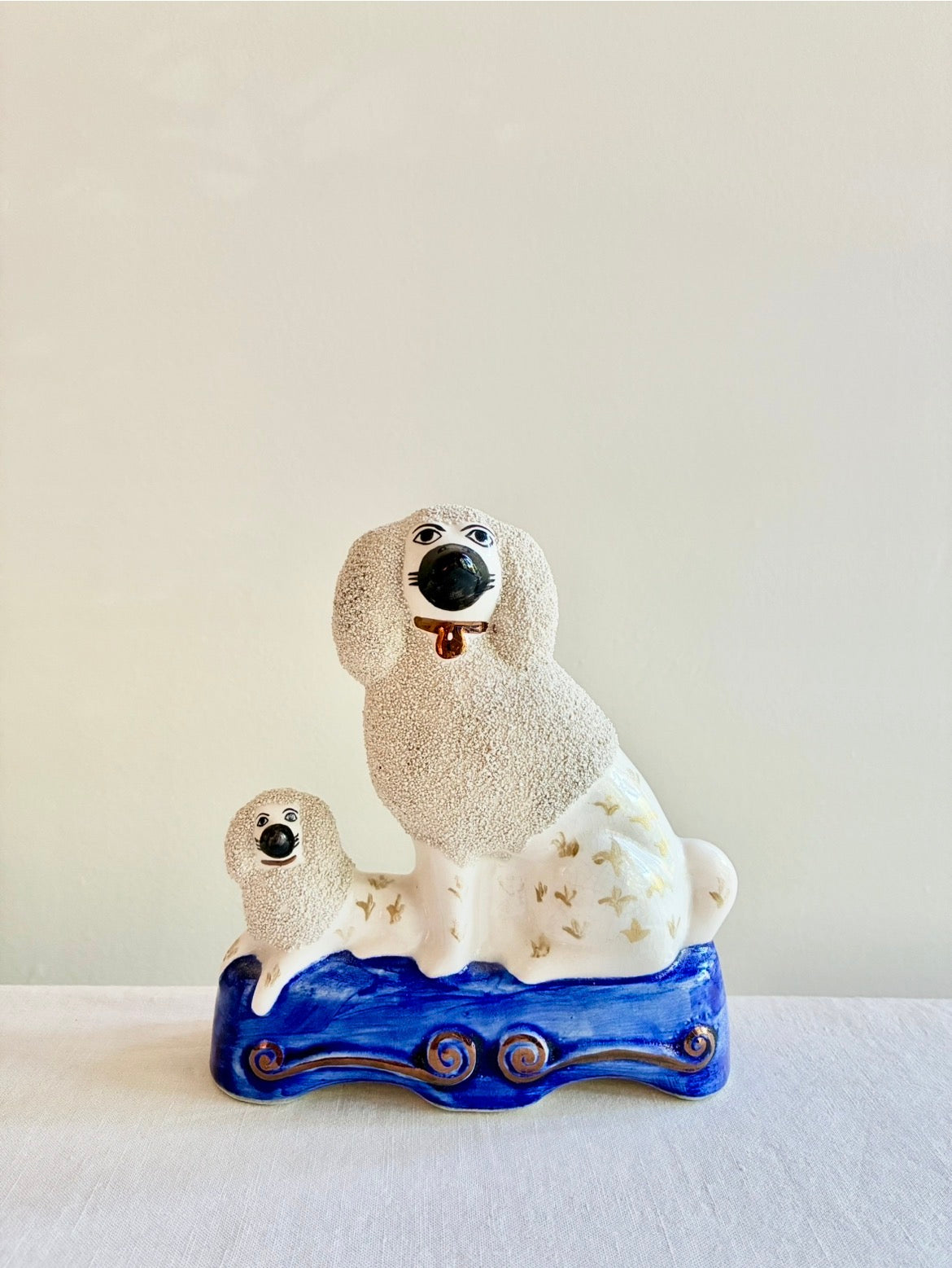 Historic Staffordshire Confetti Poodle & Pup