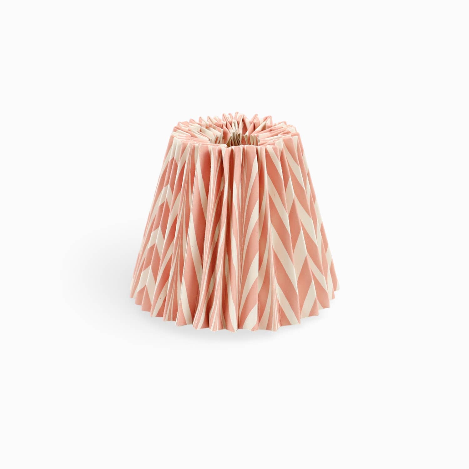 Pleated Marbled Lampshade - Peach