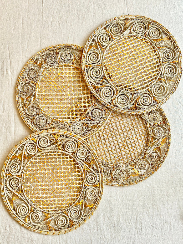 Soleil Charger / Placemat - Saffron S/4