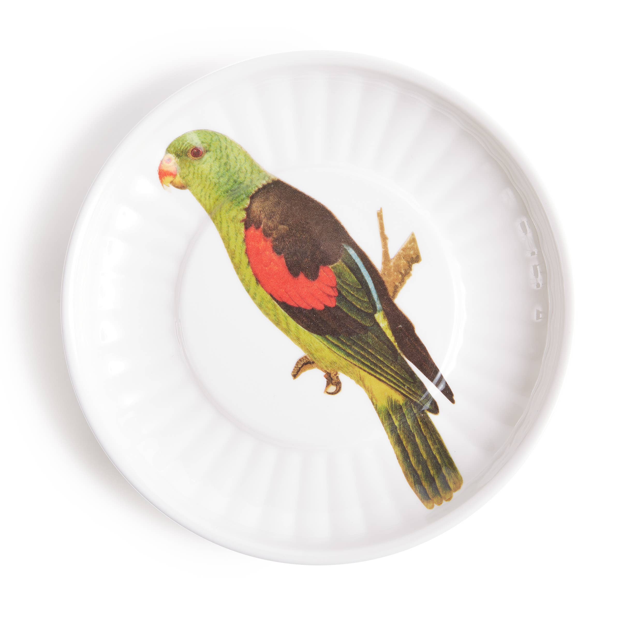 Parrot Melamine Fruit Plates - S/4