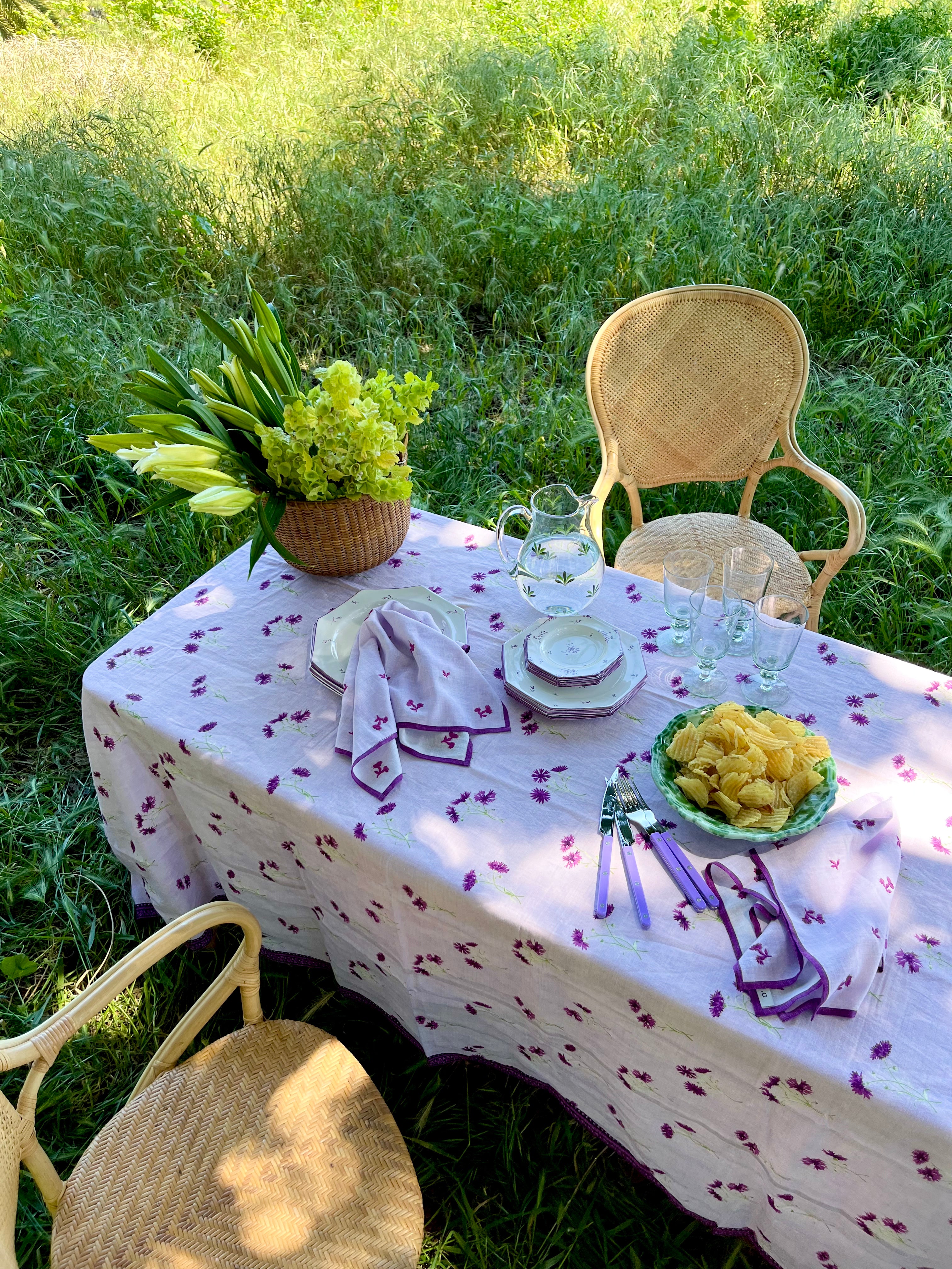 Louisa Embroidered Napkins - Violette S/4