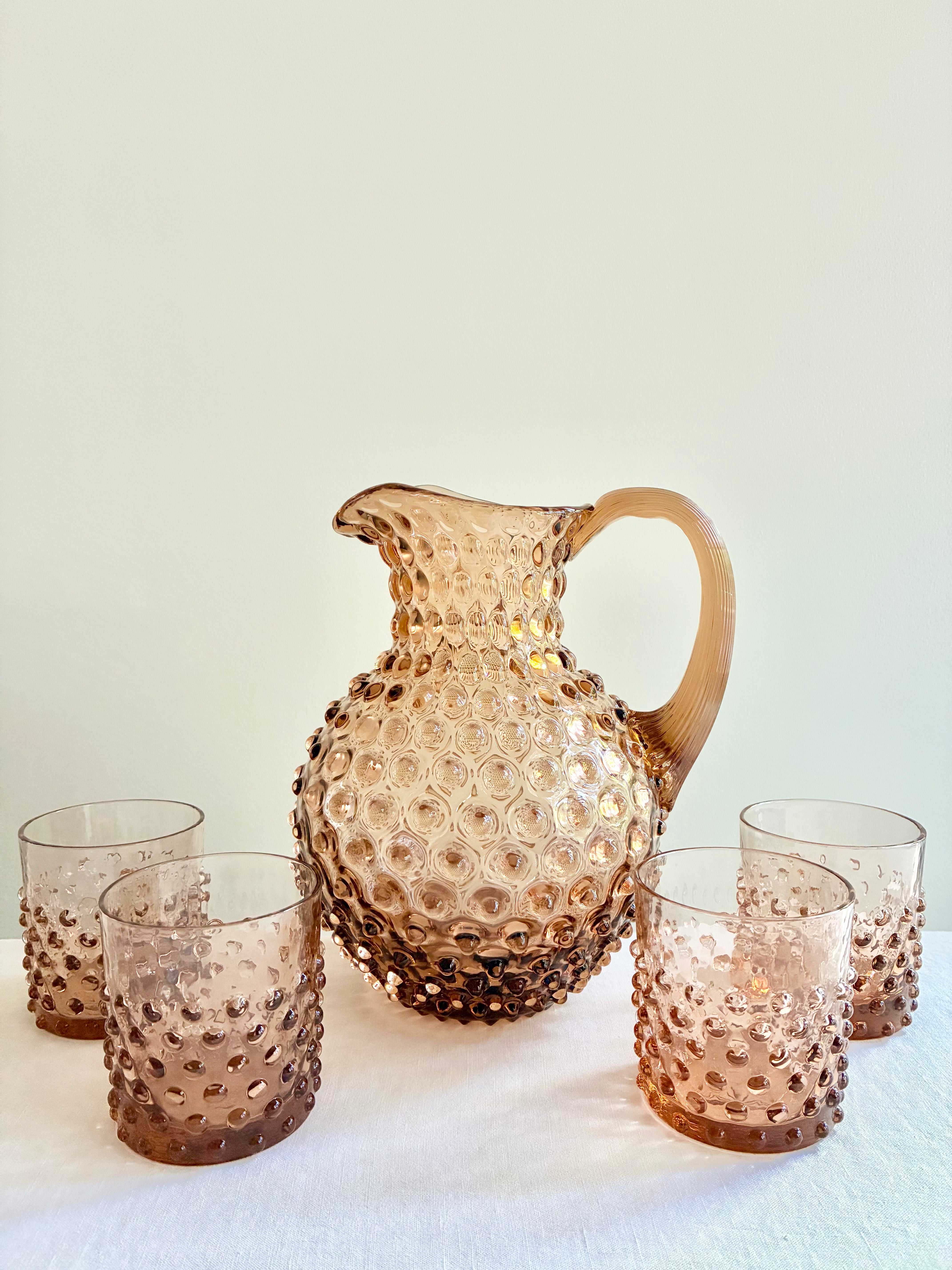 Hobnail Pitcher - Bronze