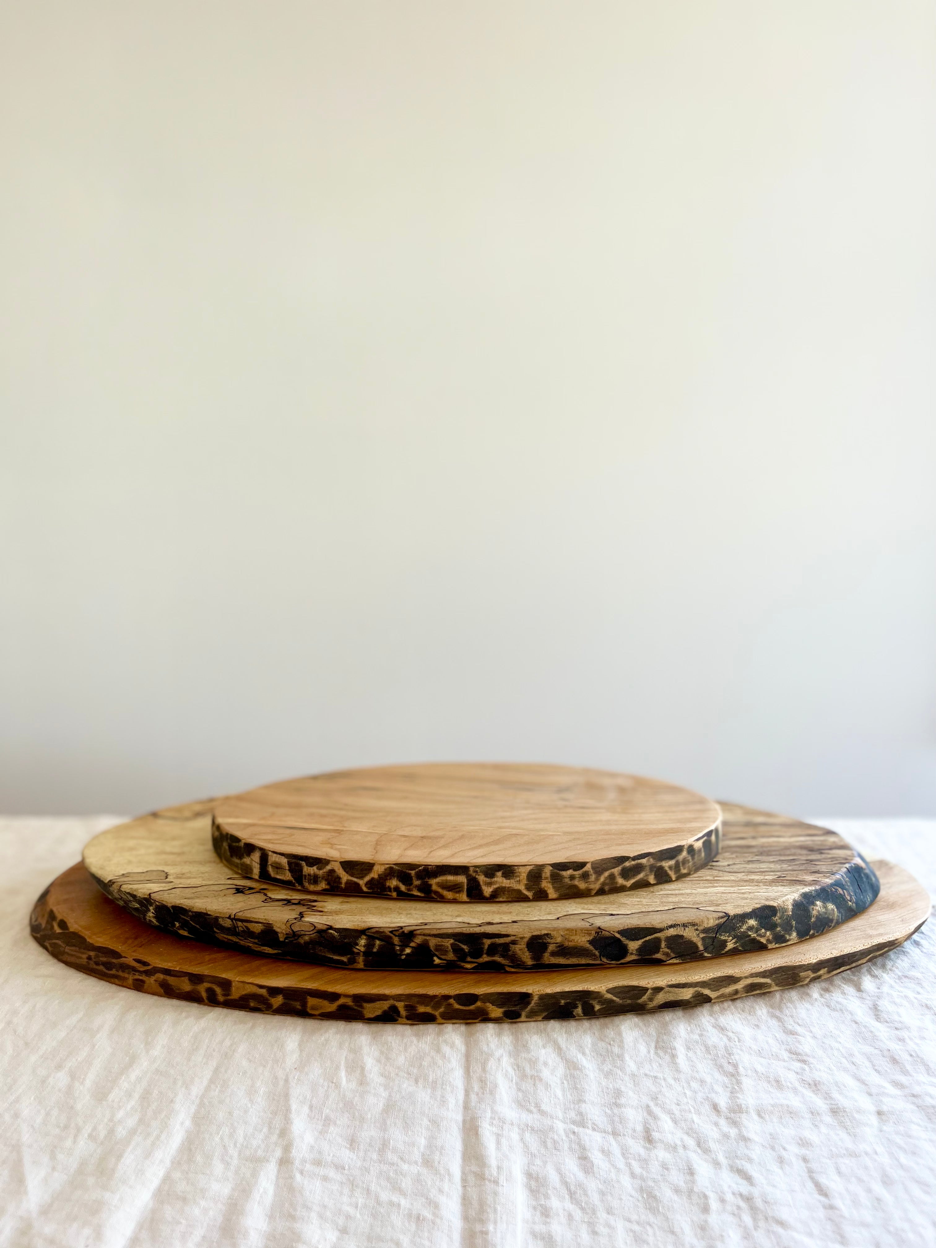 Spalted Maple Wood Board - Oval - Multiple Sizes