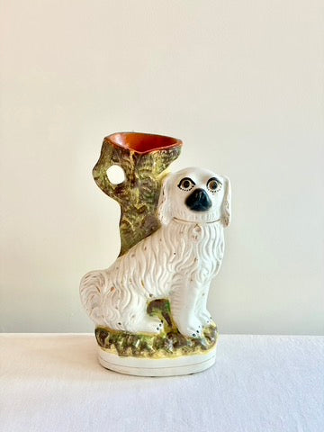 Historic Staffordshire Spaniel Spill Vase