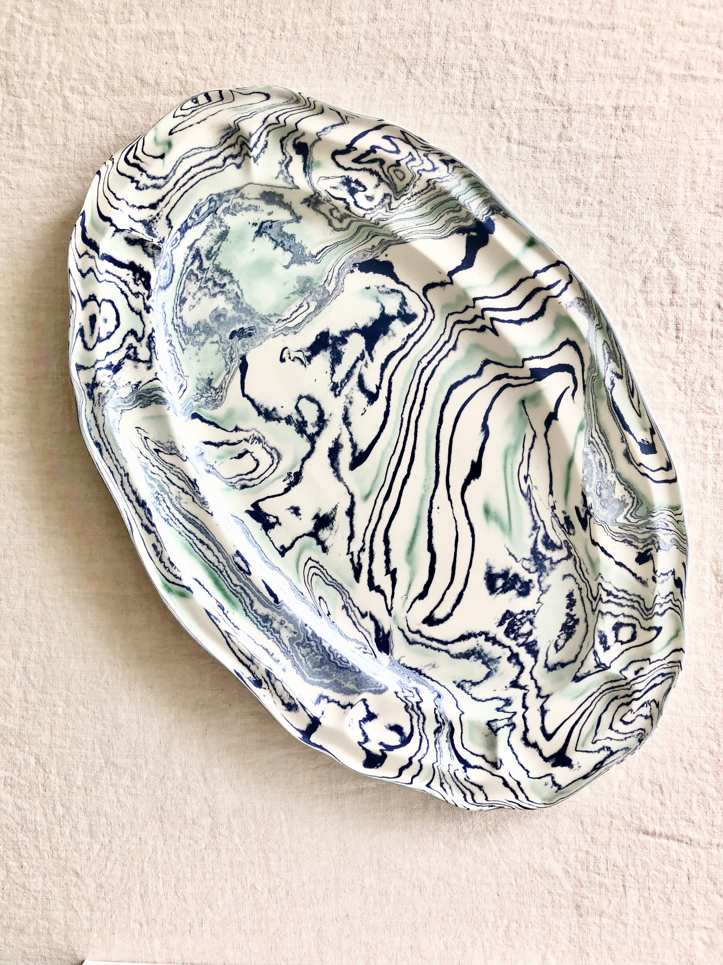 Terre Mêlée Scalloped Platter - Pacifica