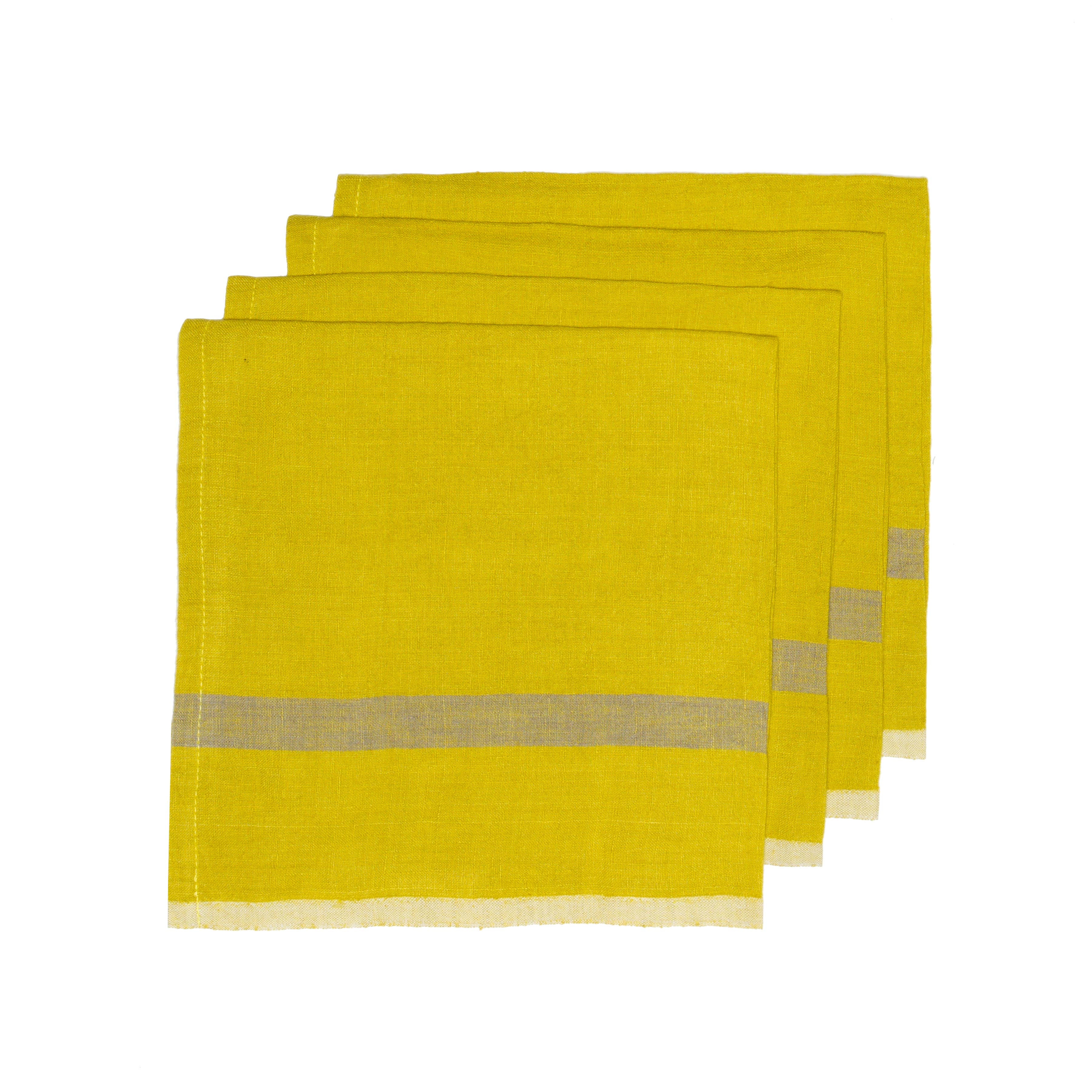 Russo Linen Napkins- Lime - S/4