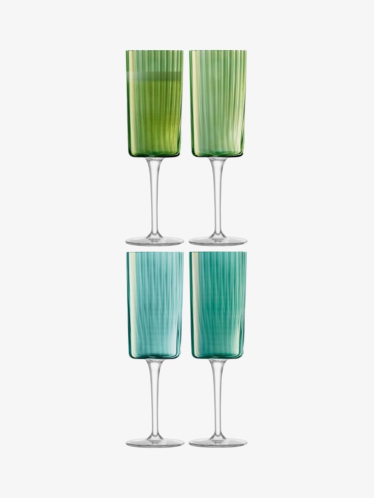 Gems Champagne Flute - Jade S/4