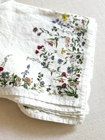 John Derian X SB Botanical Wildflower Napkins - S/4