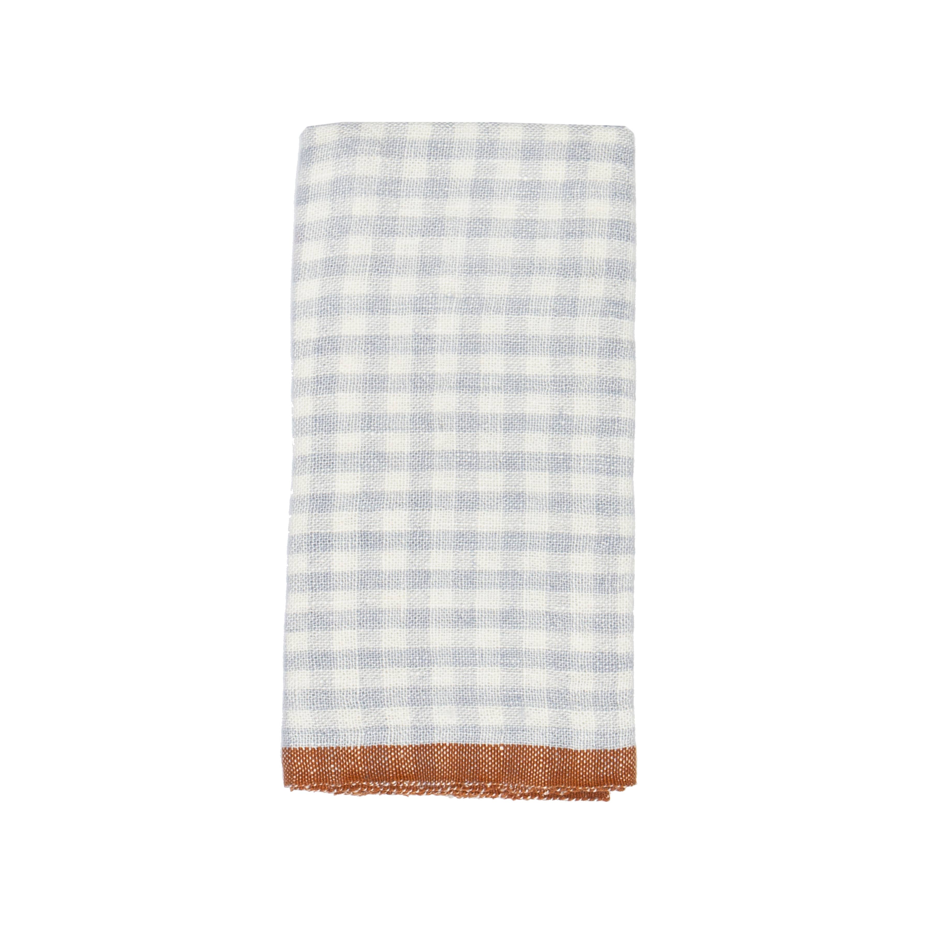 Bonnieux Gingham Kitchen Towels - Blue - S/2