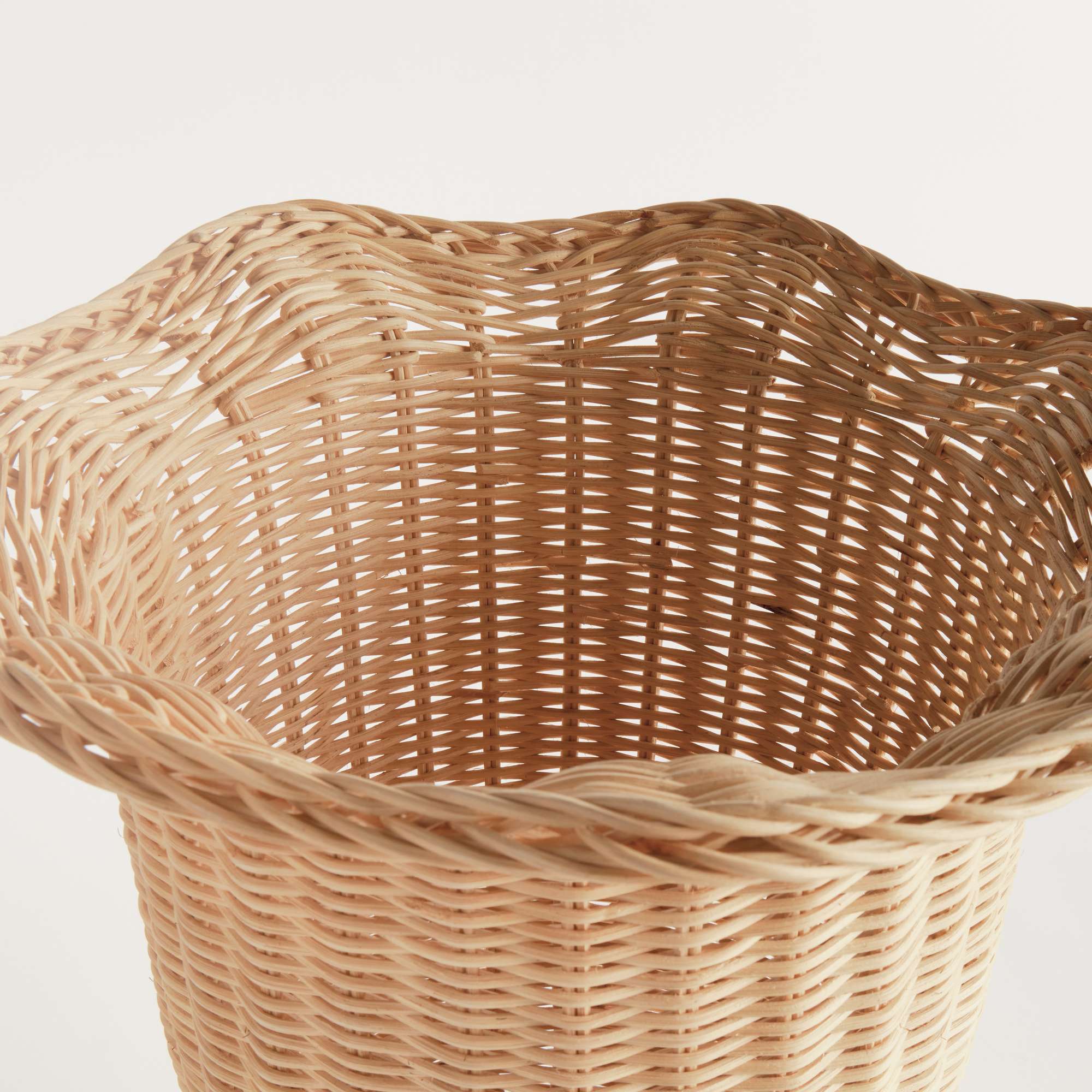 Delphine Rattan Scalloped Urn