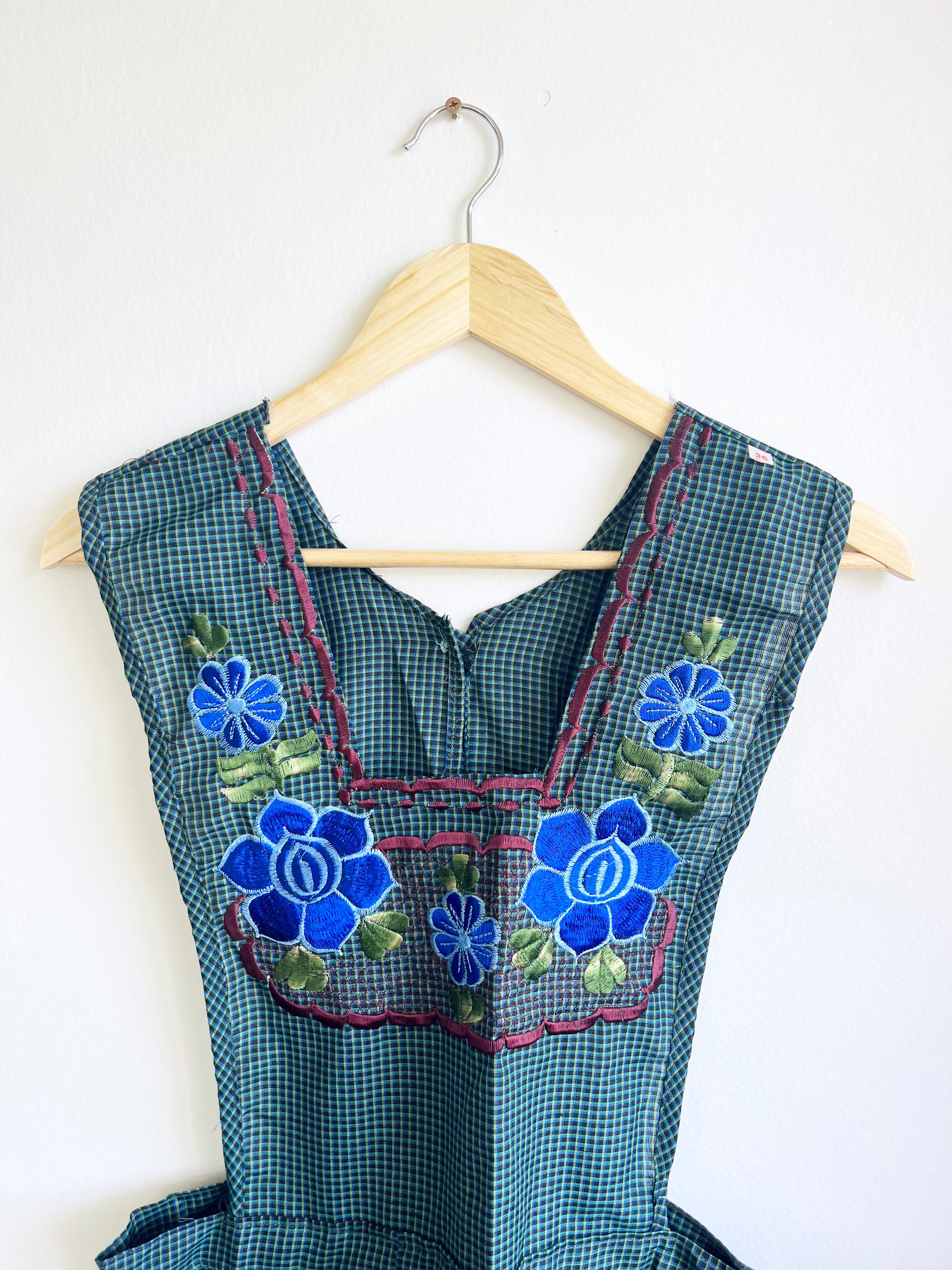 Oaxacan Apron - Cobalt Lotus