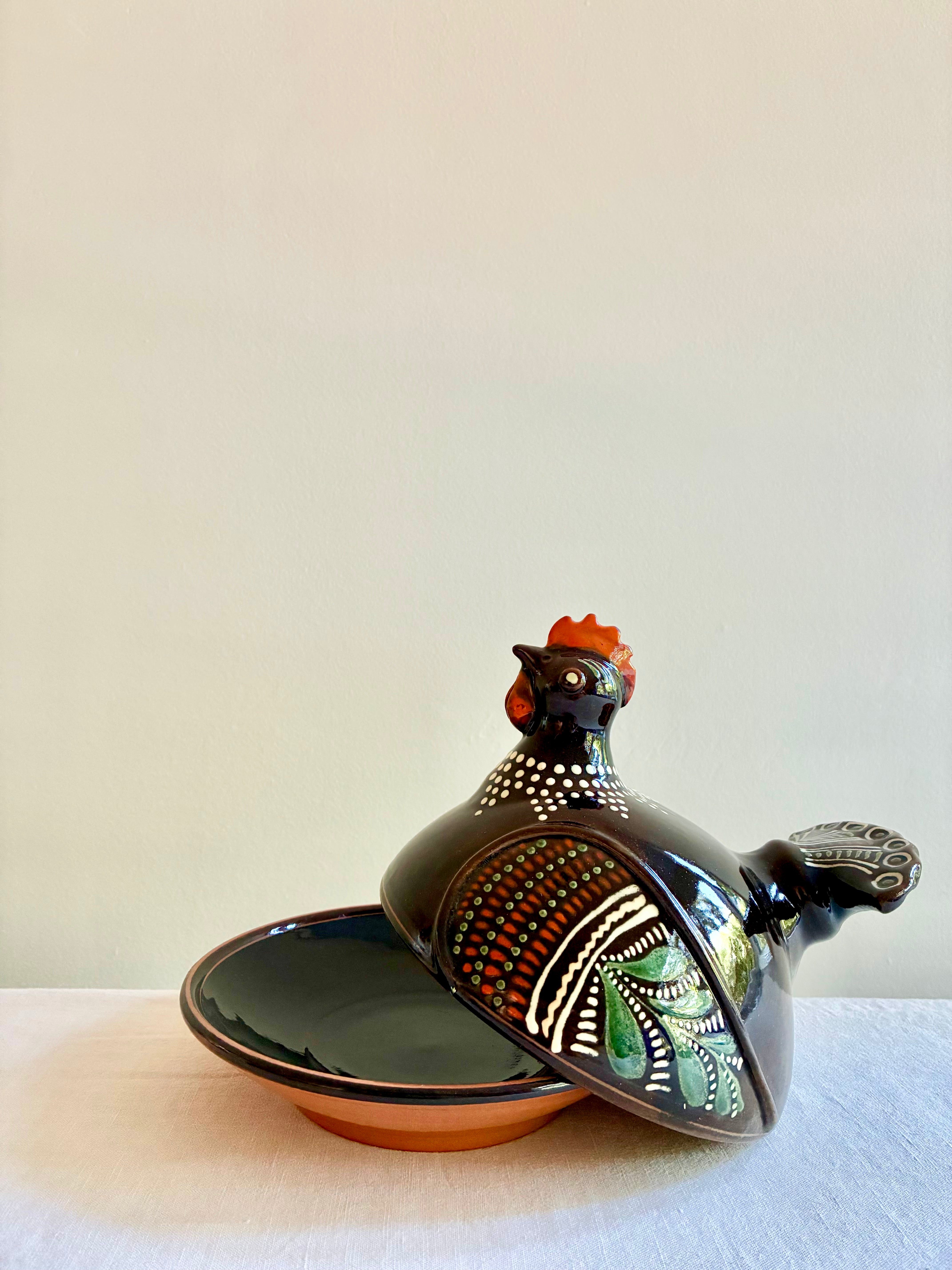 Hungarian Guinea Hen Butter Dish