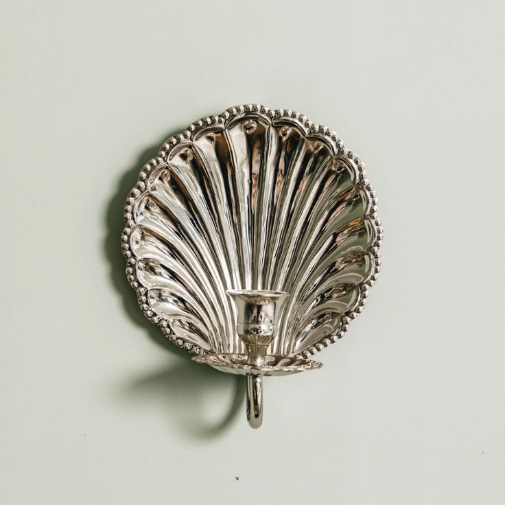 Scallop Shell Sconce Single - Chrome