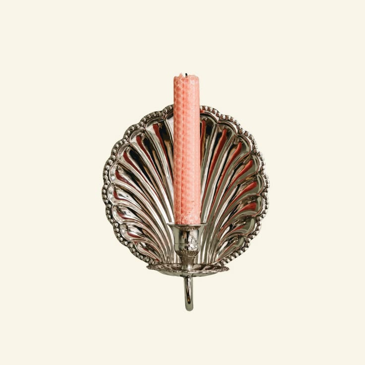 Scallop Shell Sconce Single - Chrome