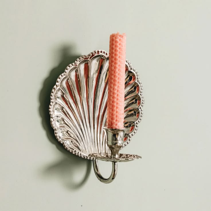 Scallop Shell Sconce Single - Chrome
