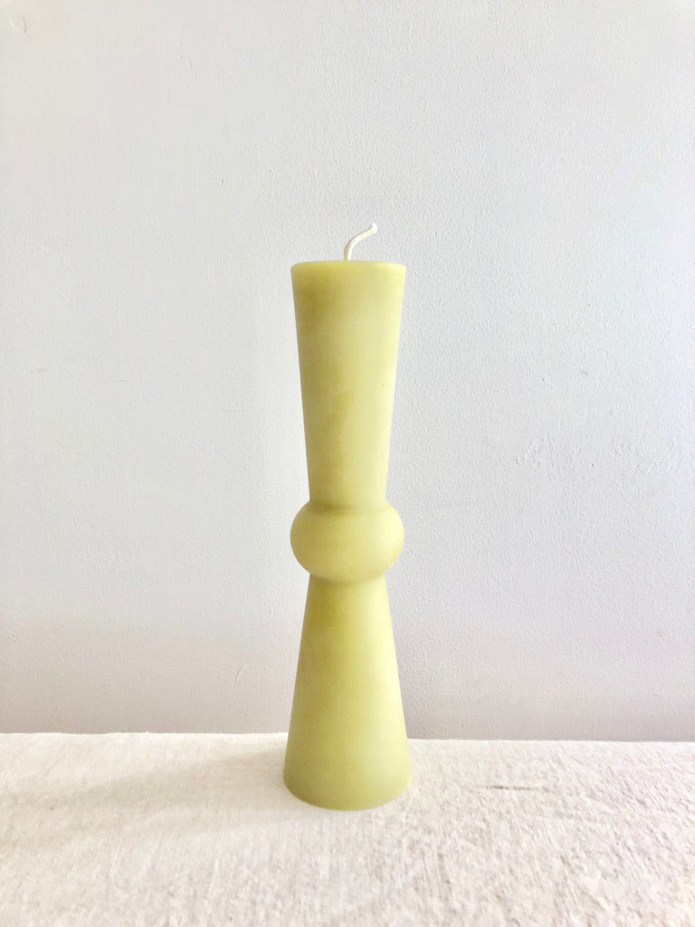Totem Pillar Candle - Tall Bamboo Green