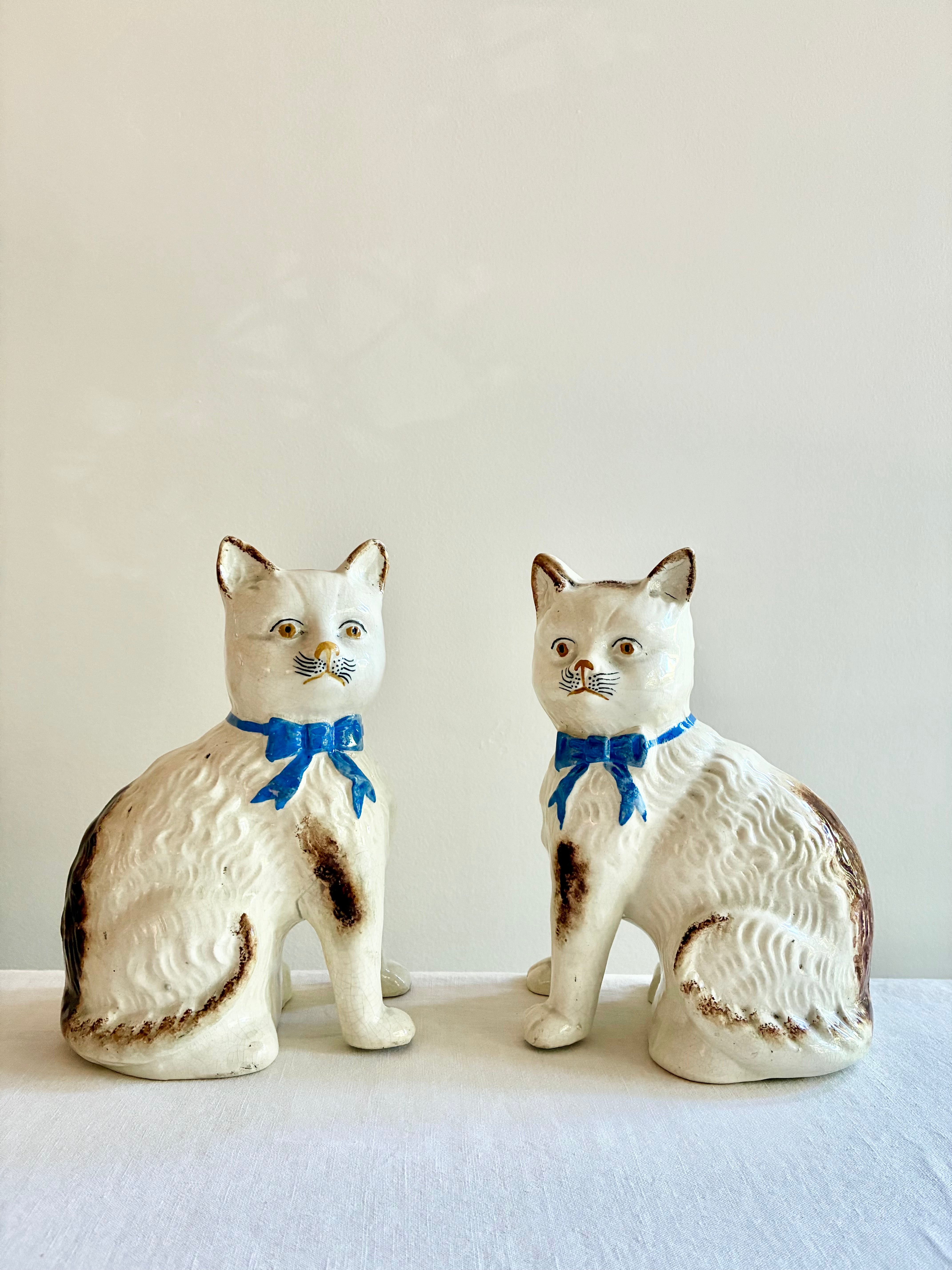 Historic Staffordshire Cats - Pair