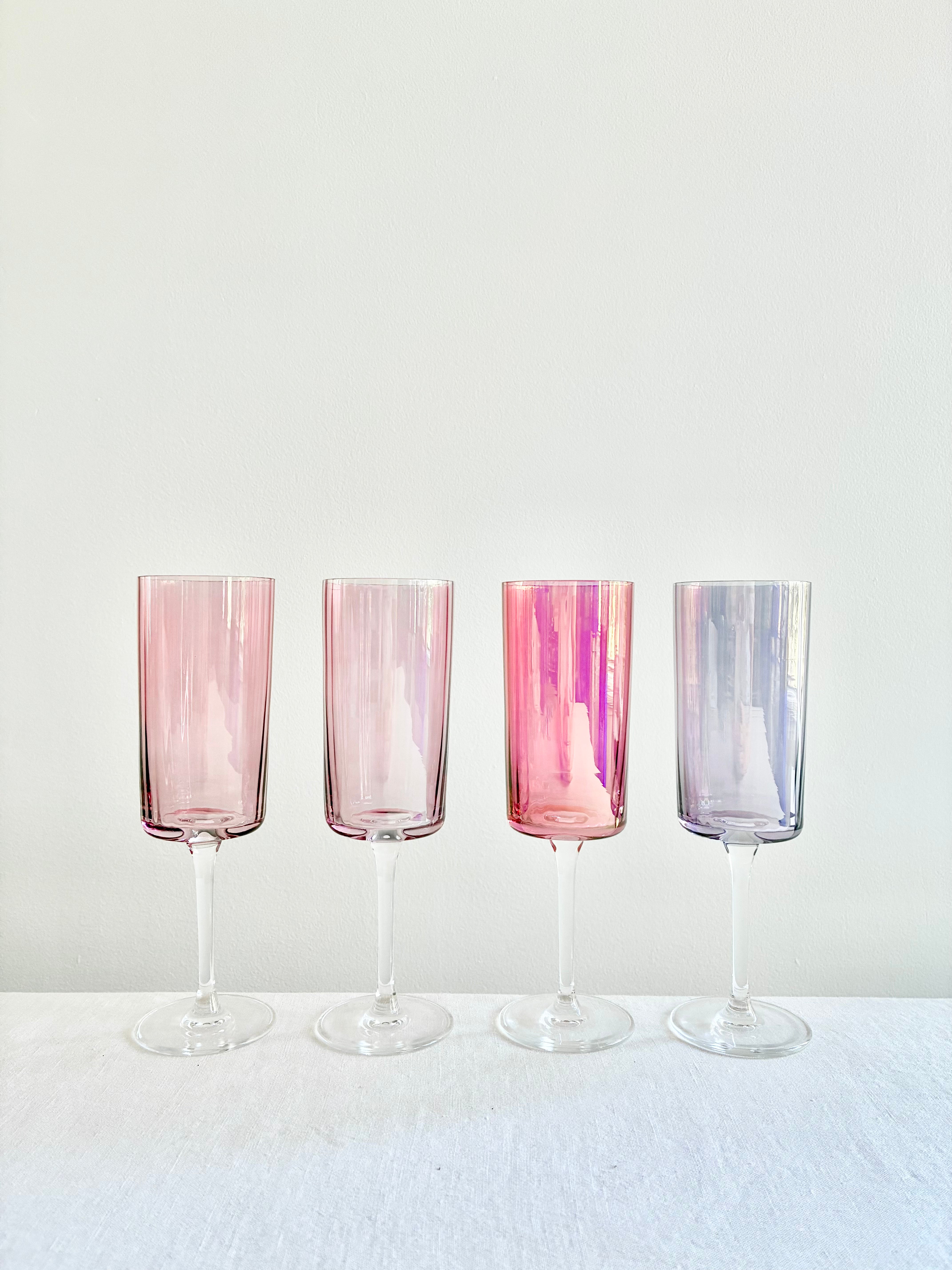 Gems Champagne Flute - Garnet S/4