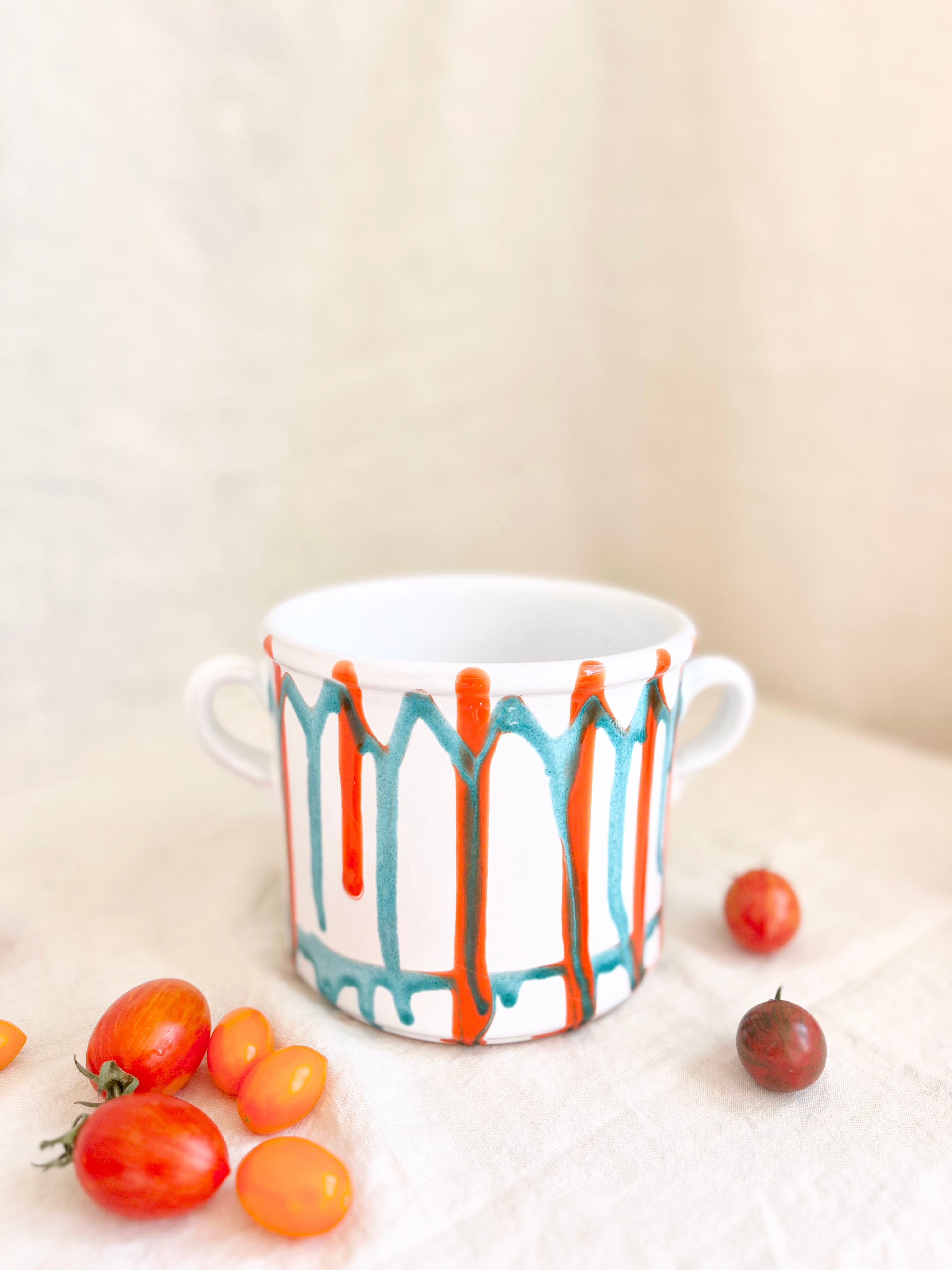Short Vivid Crock - Orange