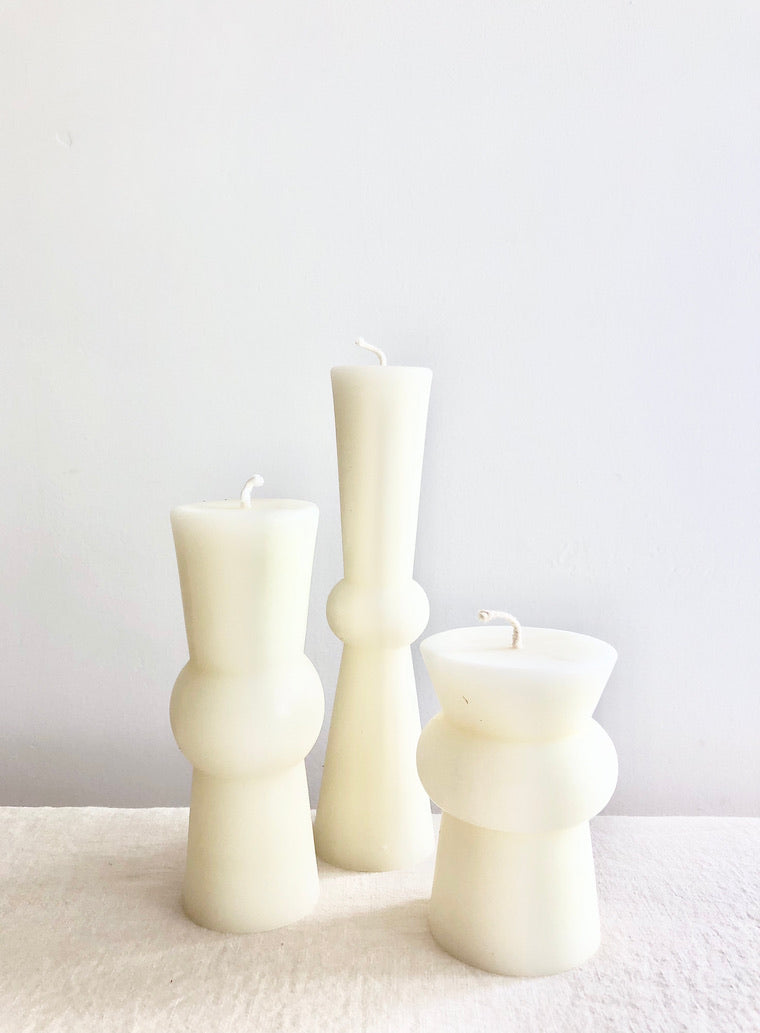Totem Pillar Candle - Tall Cream