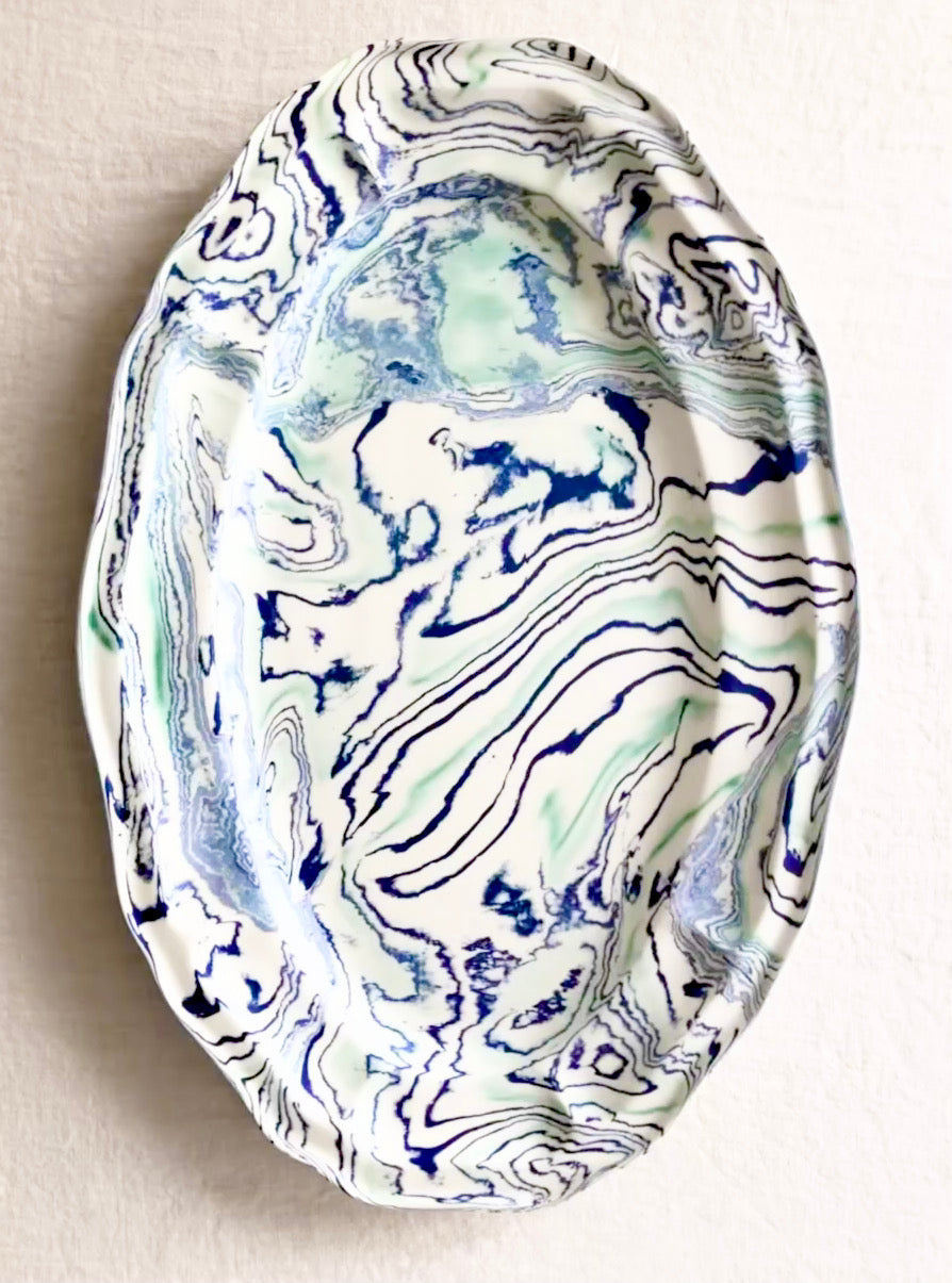 Terre Mêlée Scalloped Platter - Pacifica
