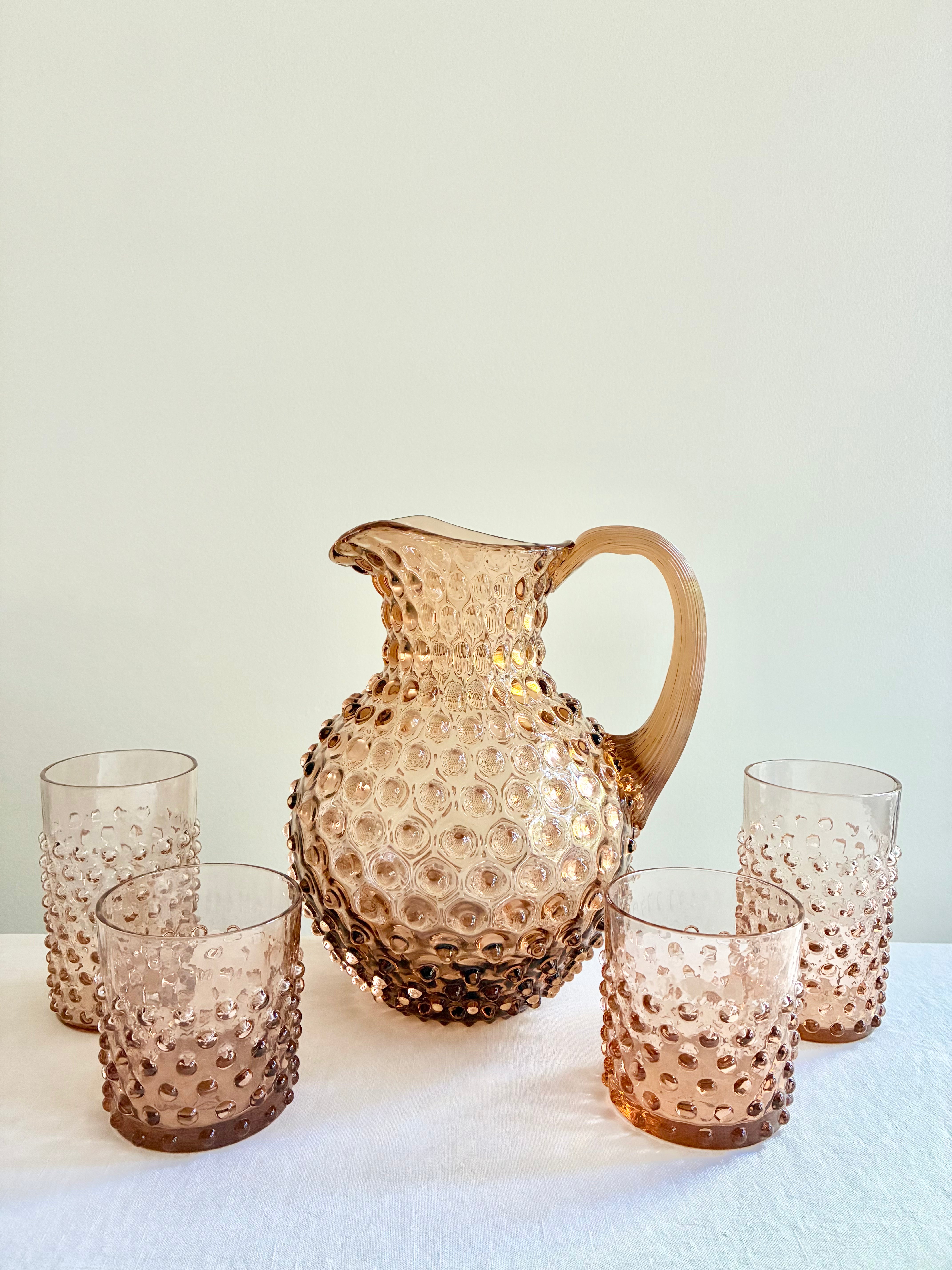 Hobnail Whiskey Glass S/4 - Bronze