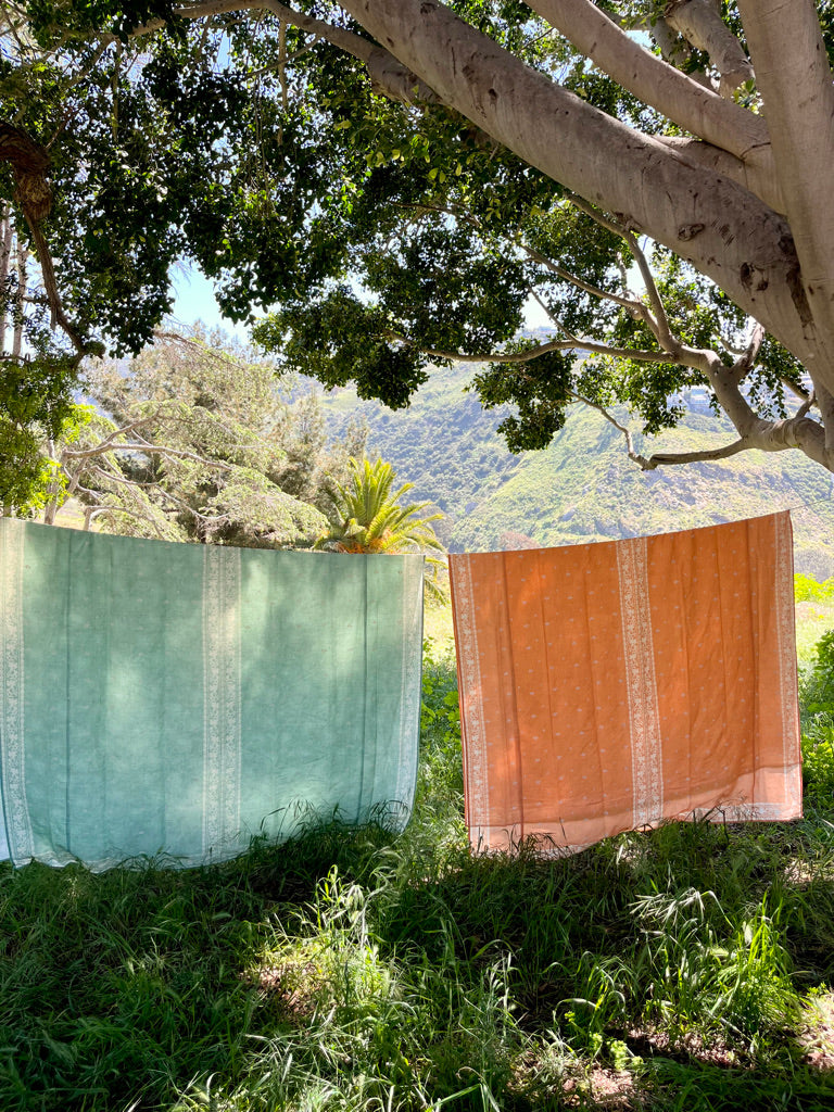 Odessa Embroidered Tablecloth - Sage