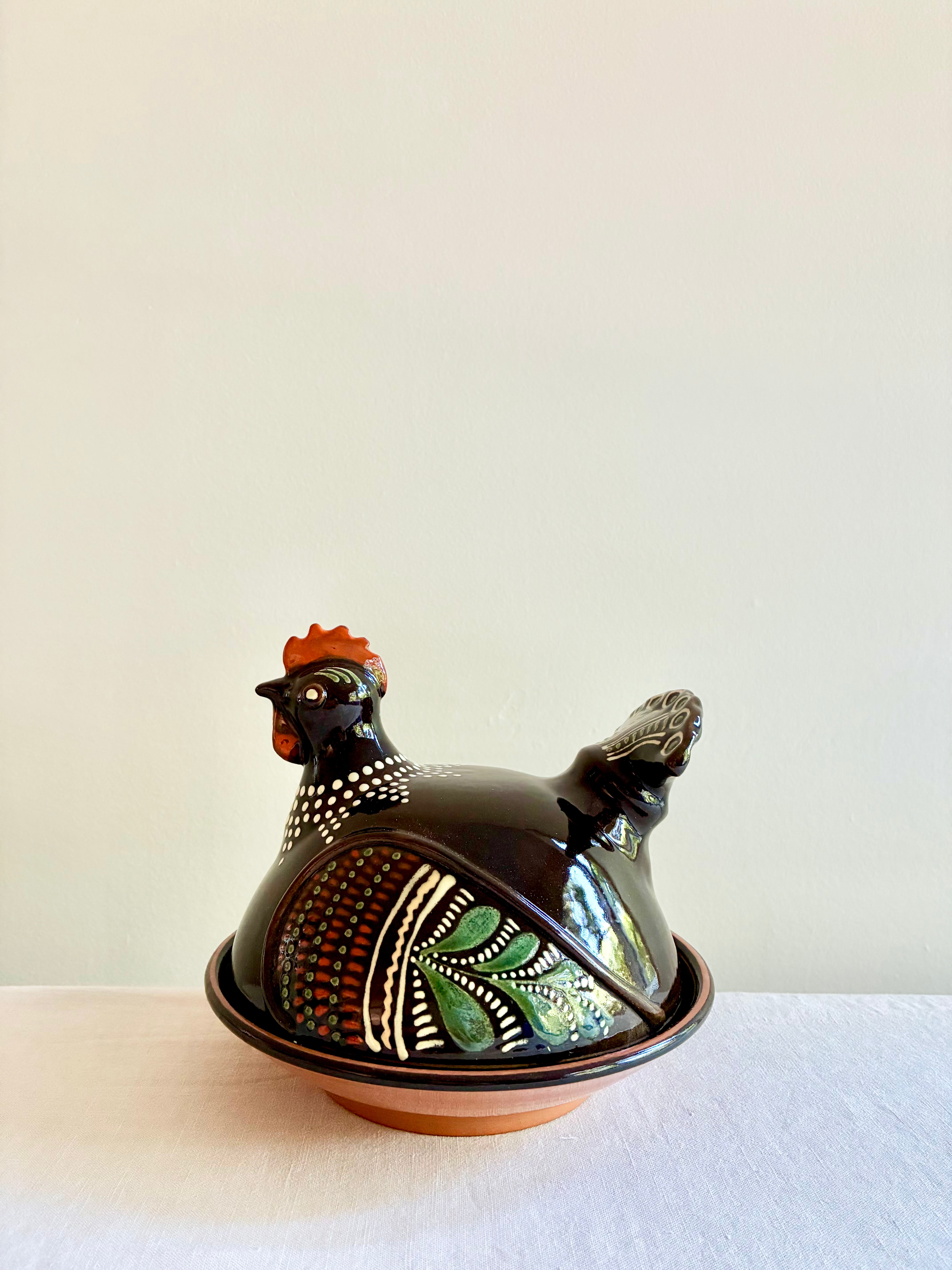 Hungarian Guinea Hen Butter Dish