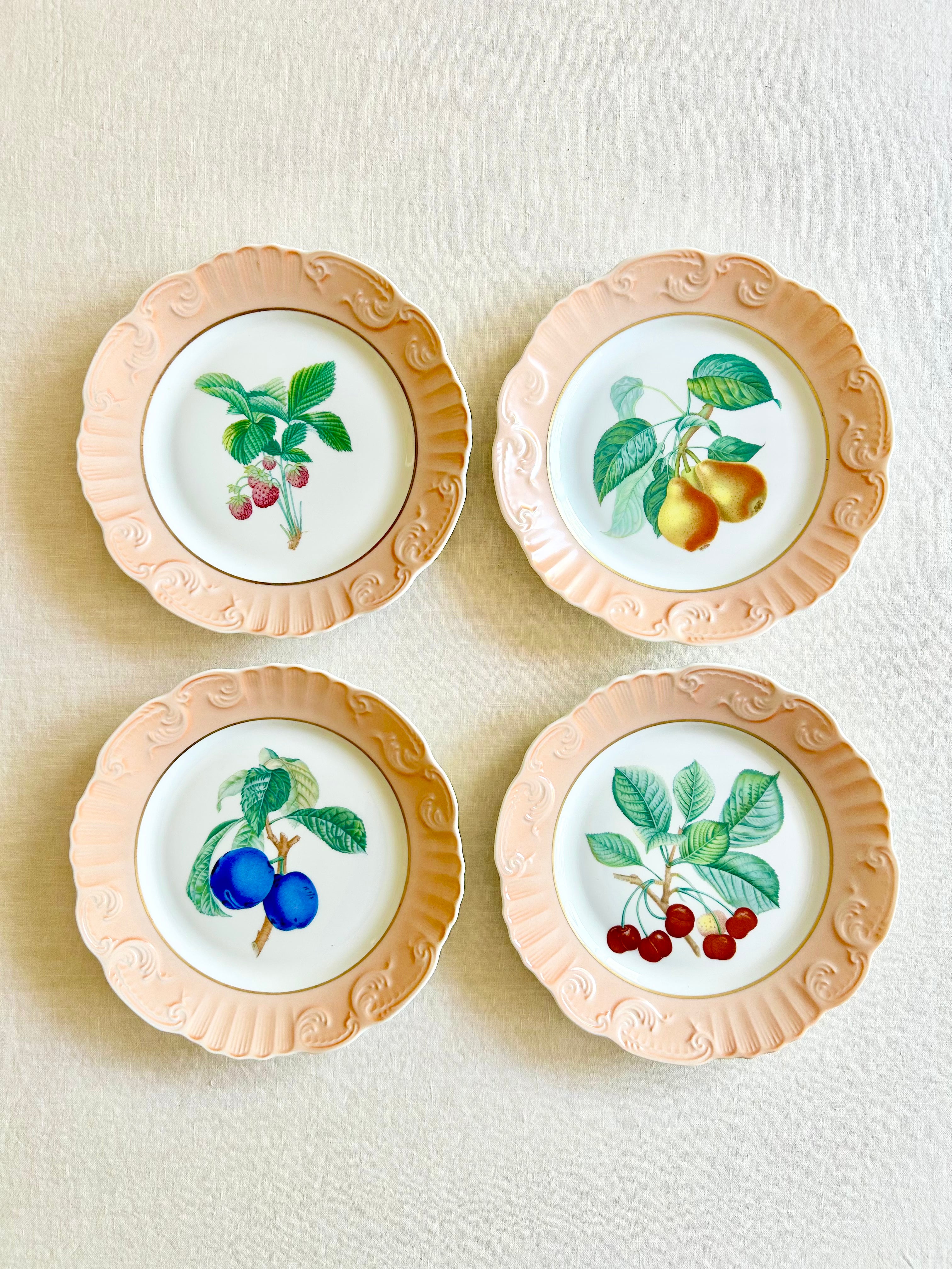 Historic Mottahedeh Fruit Plates - Set of 10
