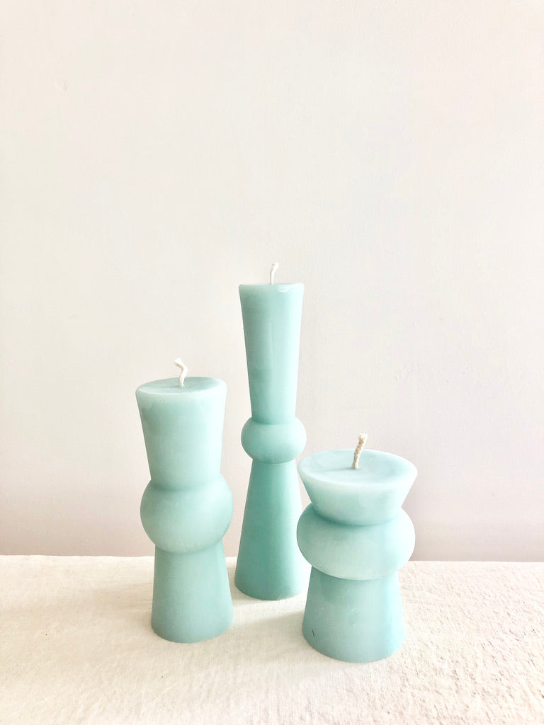 Totem Pillar Candle - Tall Blue Sage