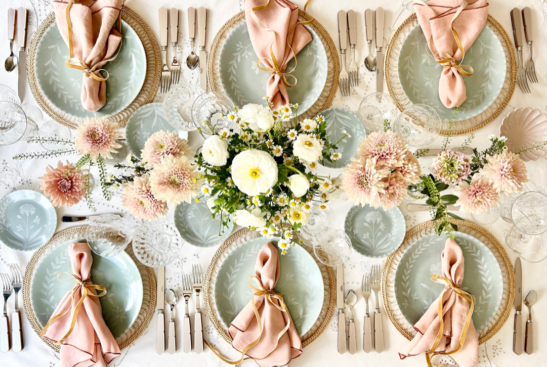 PRE-ORDER - Sage Bloom Salad Plate S/4