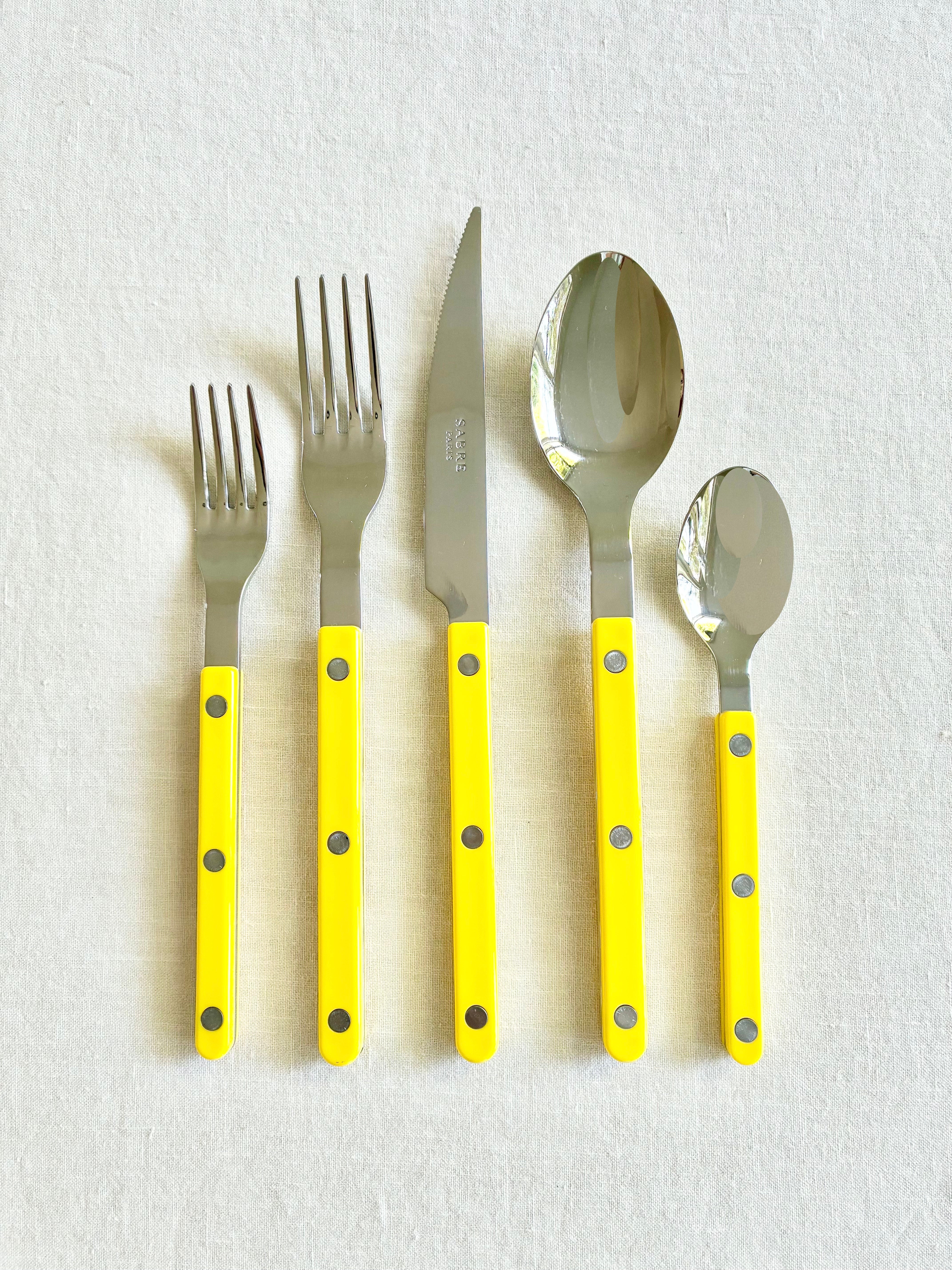 Bistro Yellow Flatware - 5 piece set