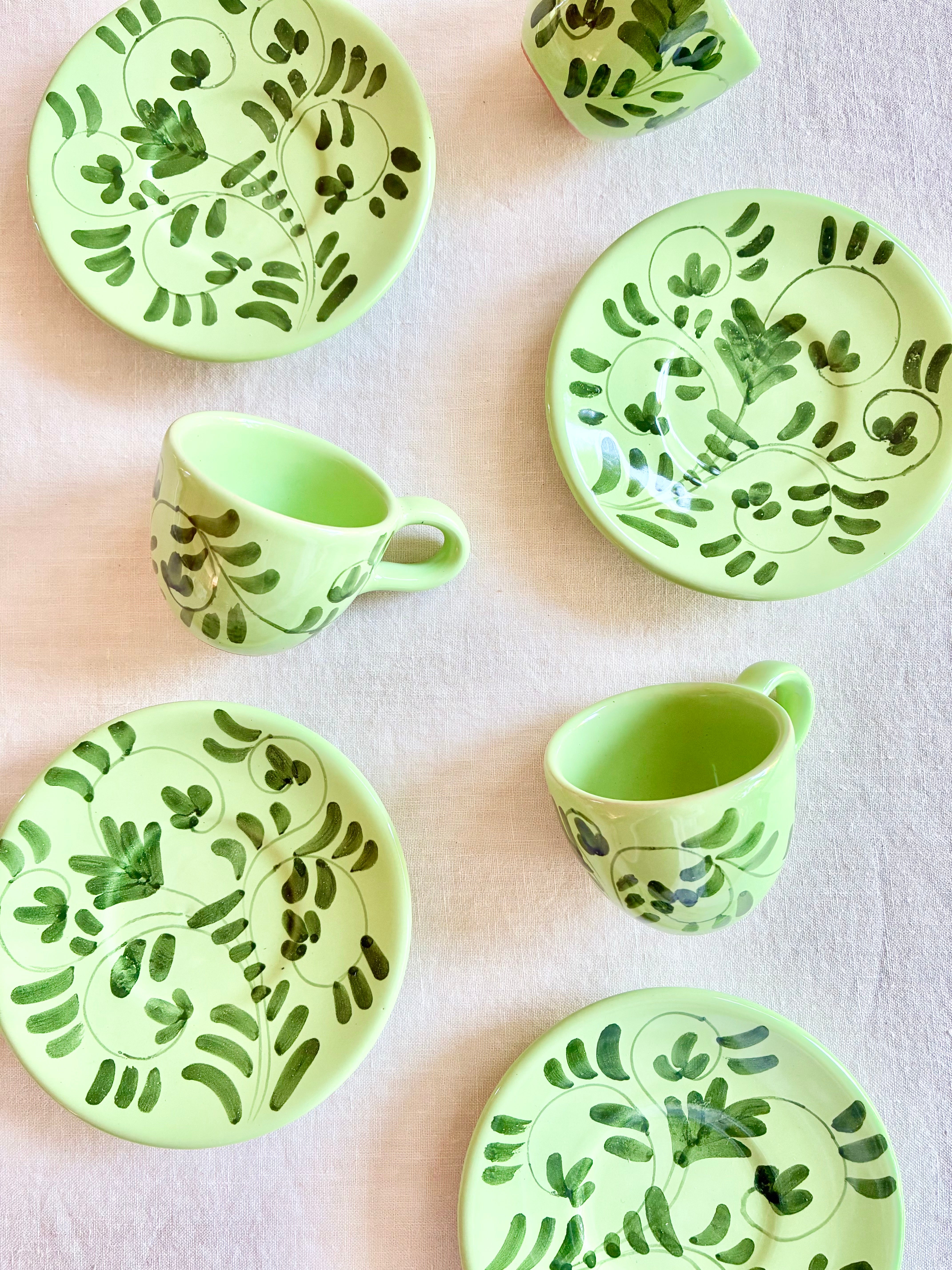 Fresco Espresso Set - Spring Green & Emerald - S/2 (Copy)