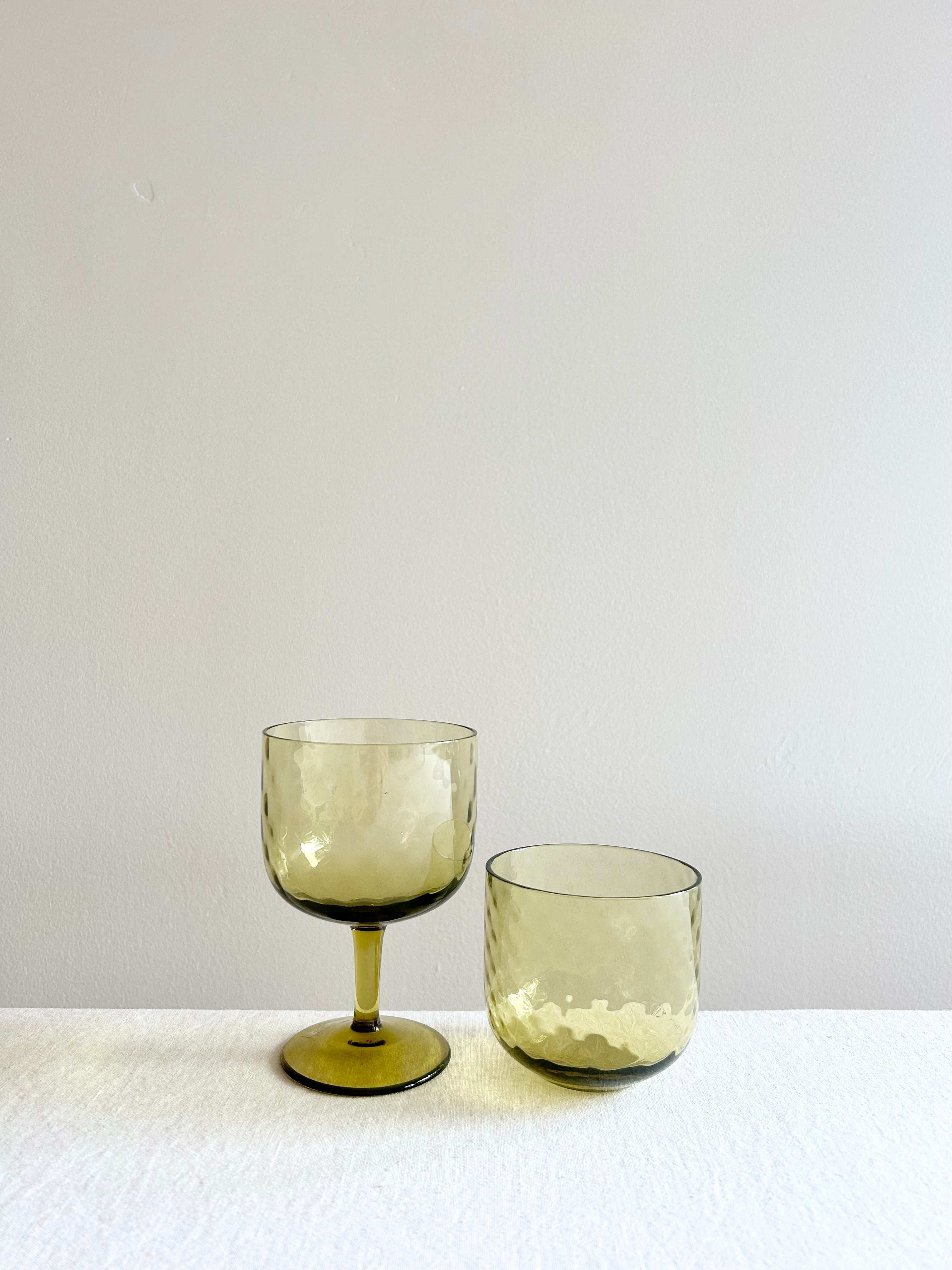 Dapple Wine Glass - Woodland Green S/2