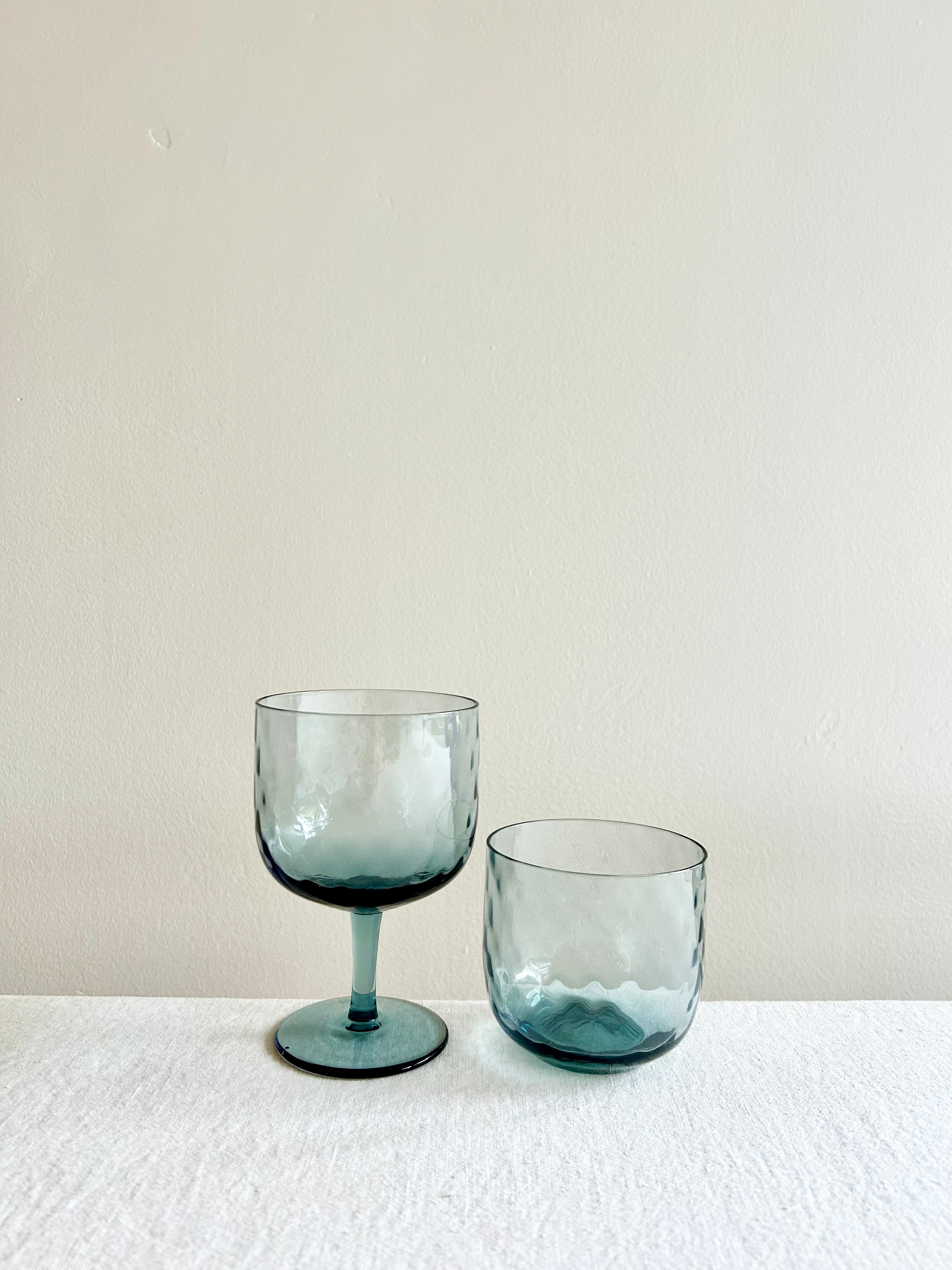 PRE-ORDER - Dapple Wine Glass - Water Blue S/2