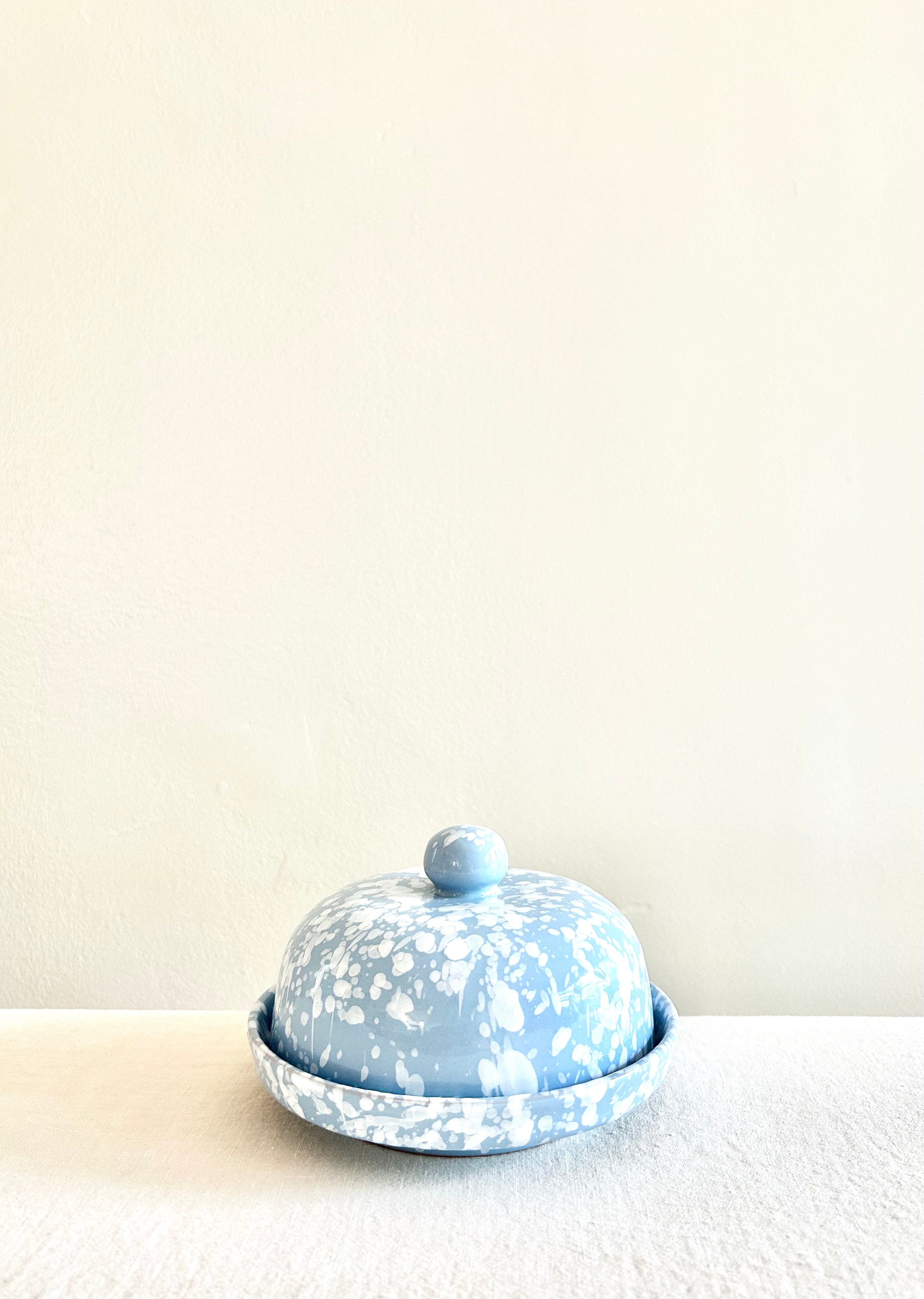 Pompeii Covered Butter Dish - Sky