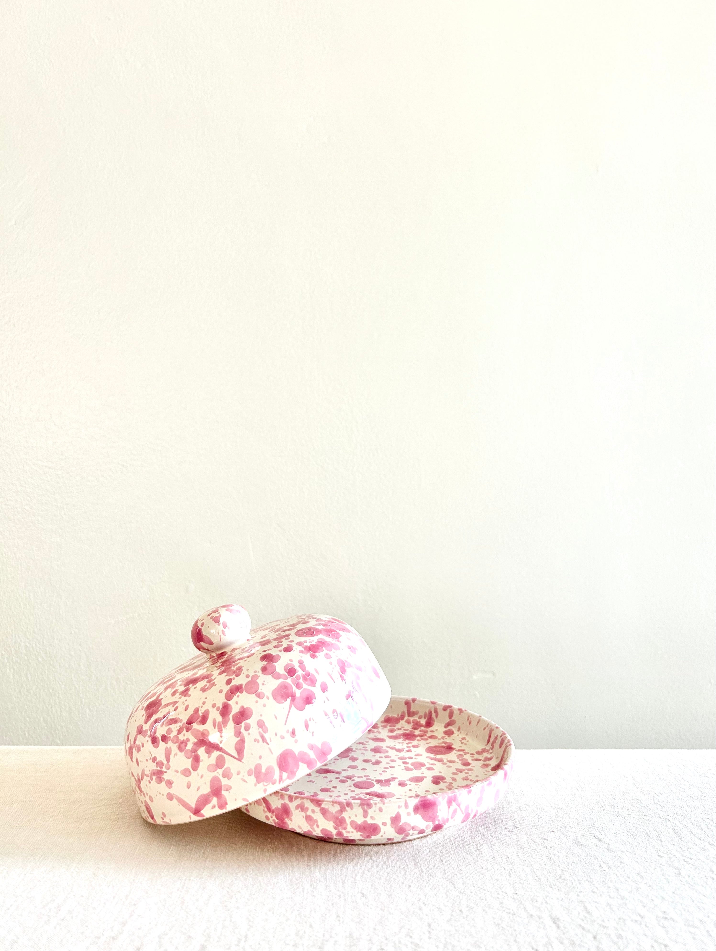 Pompeii Covered Butter Dish - Peony