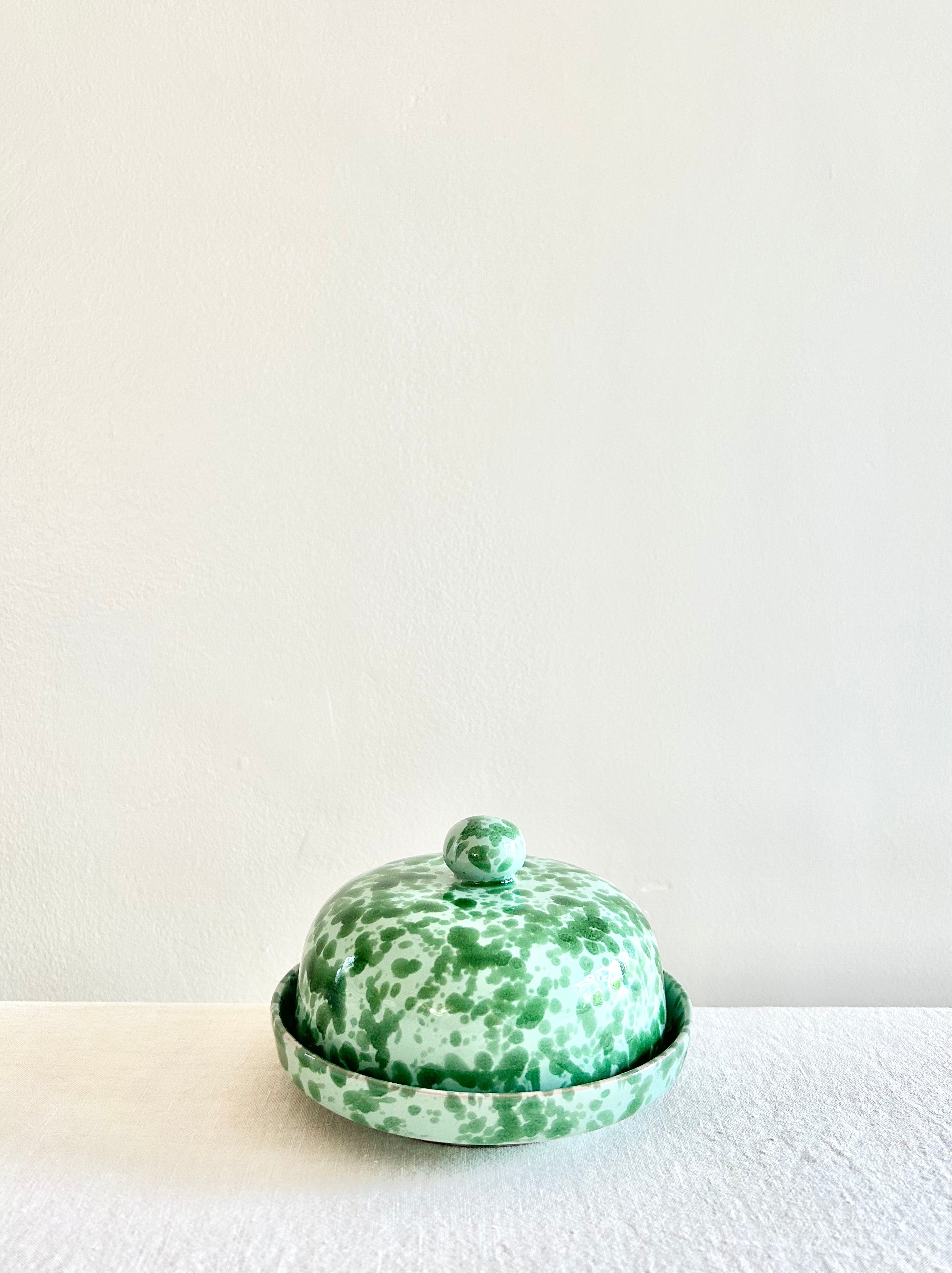 Pompeii Covered Butter Dish - Jade