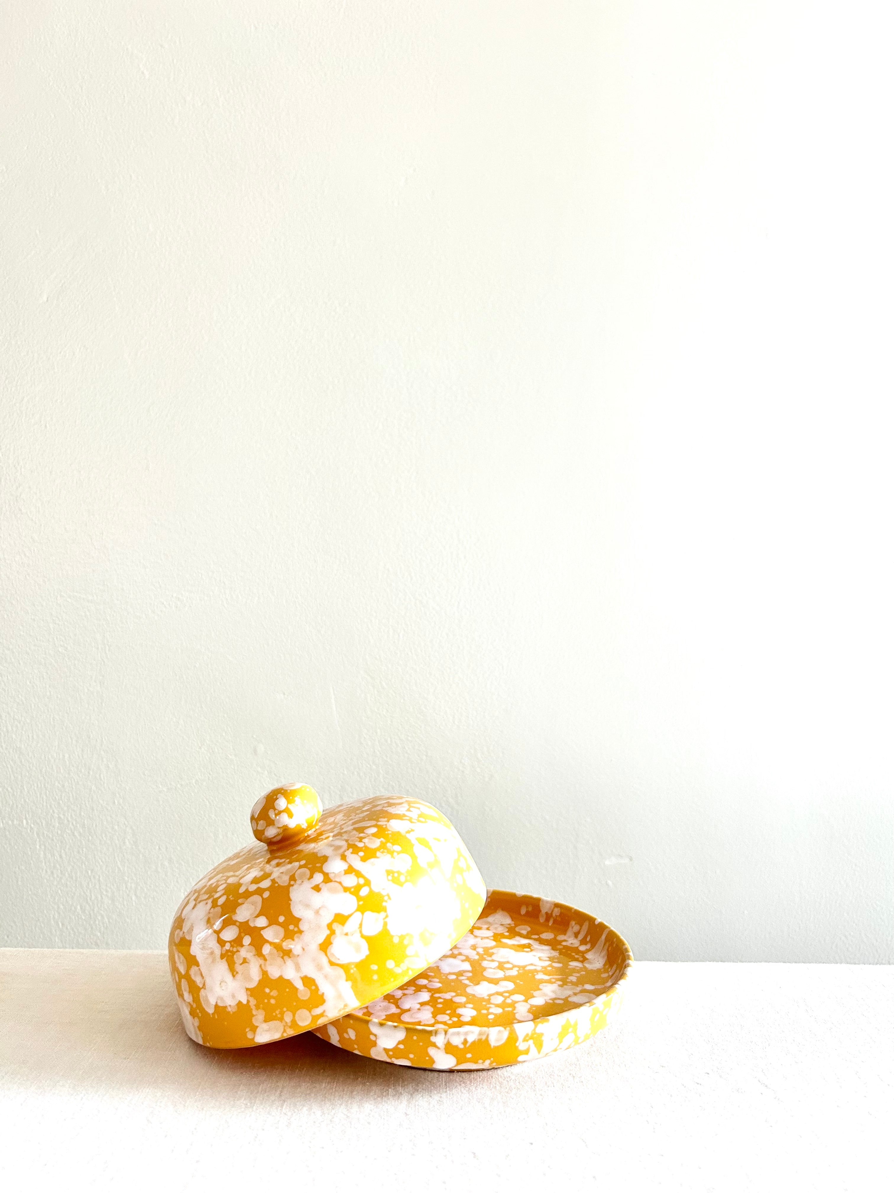 Pompeii Covered Butter Dish - Yolk