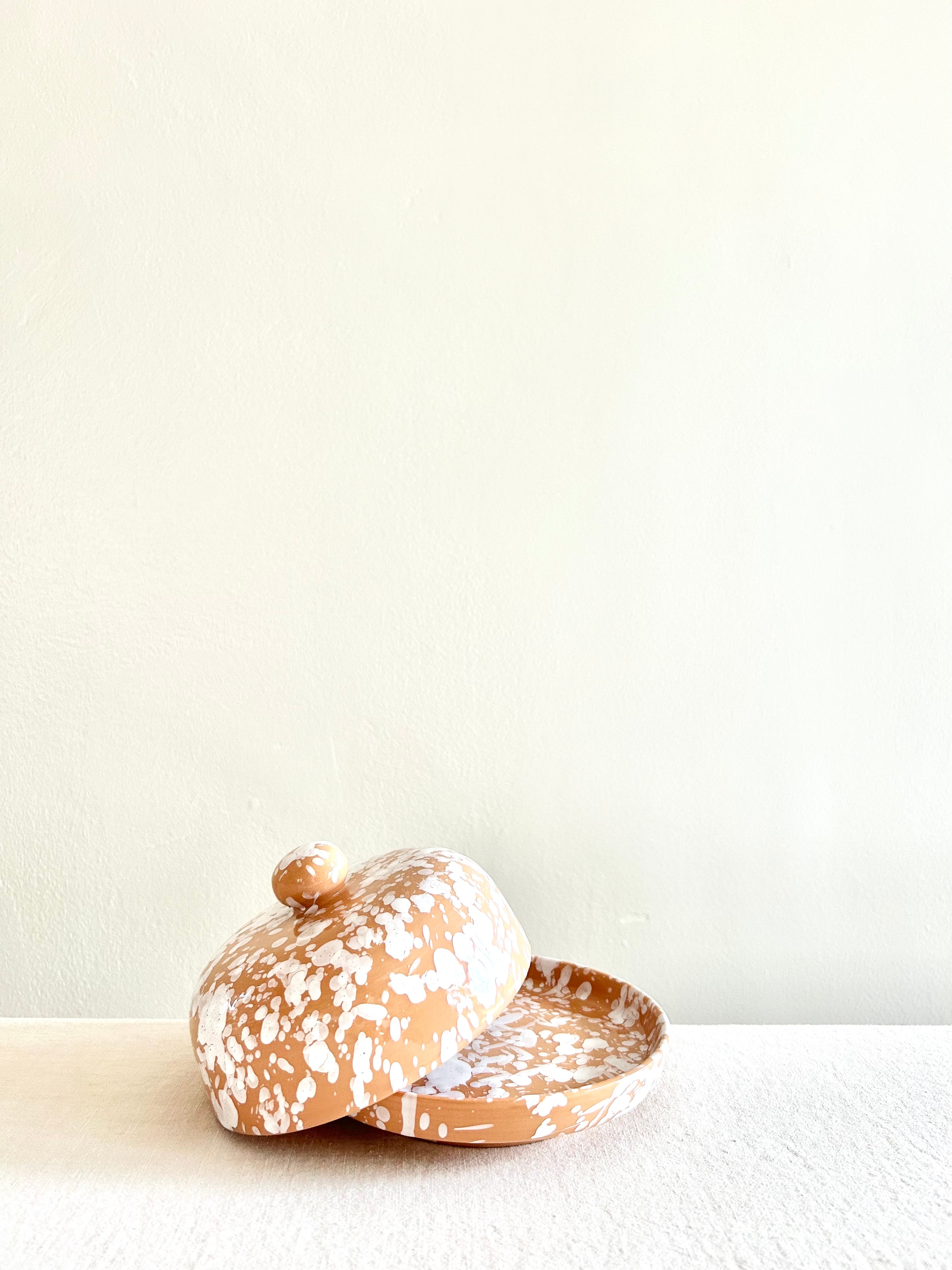 Pompeii Covered Butter Dish - Sienna