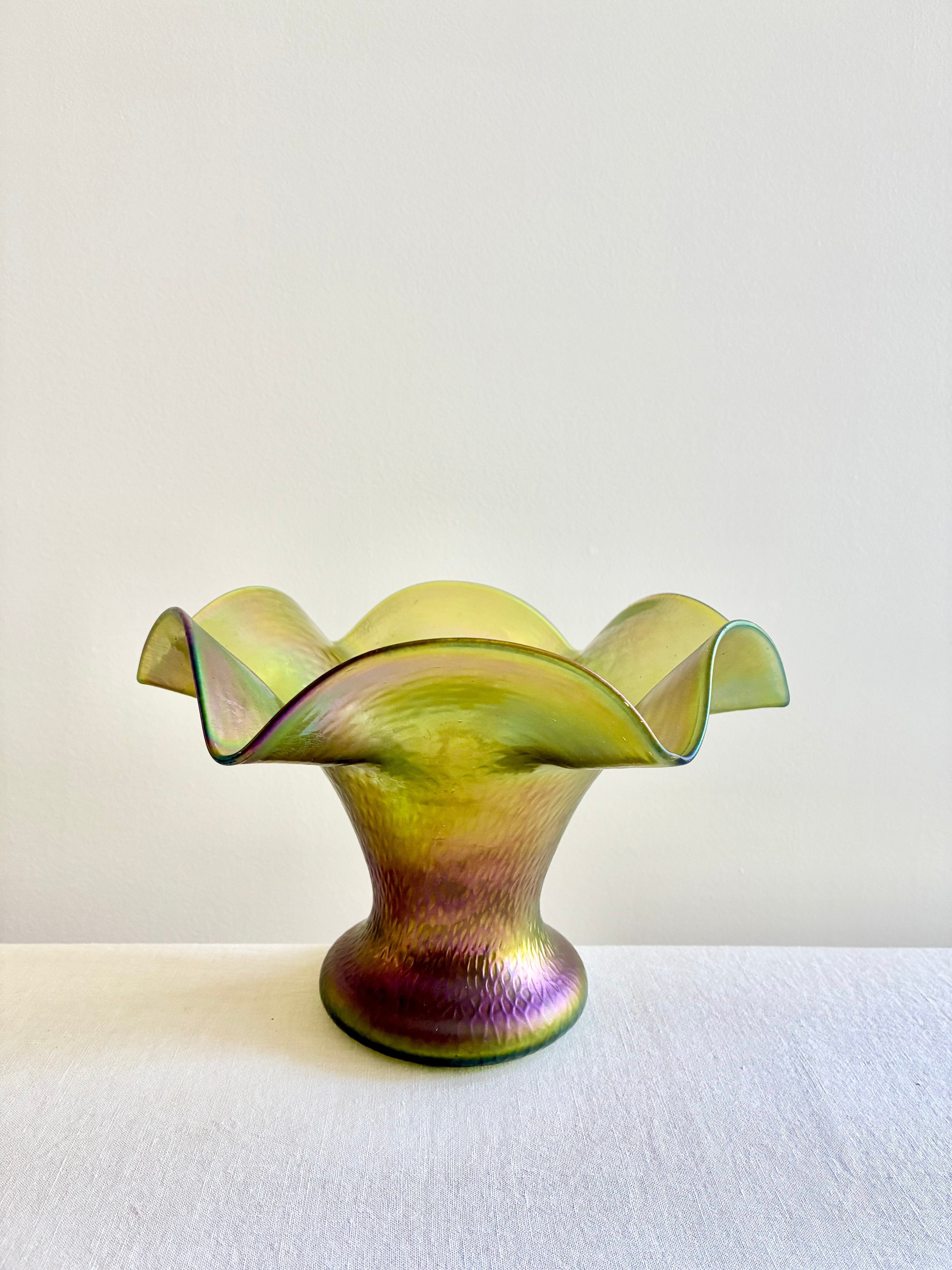 Historic Iridescent Tulip vase