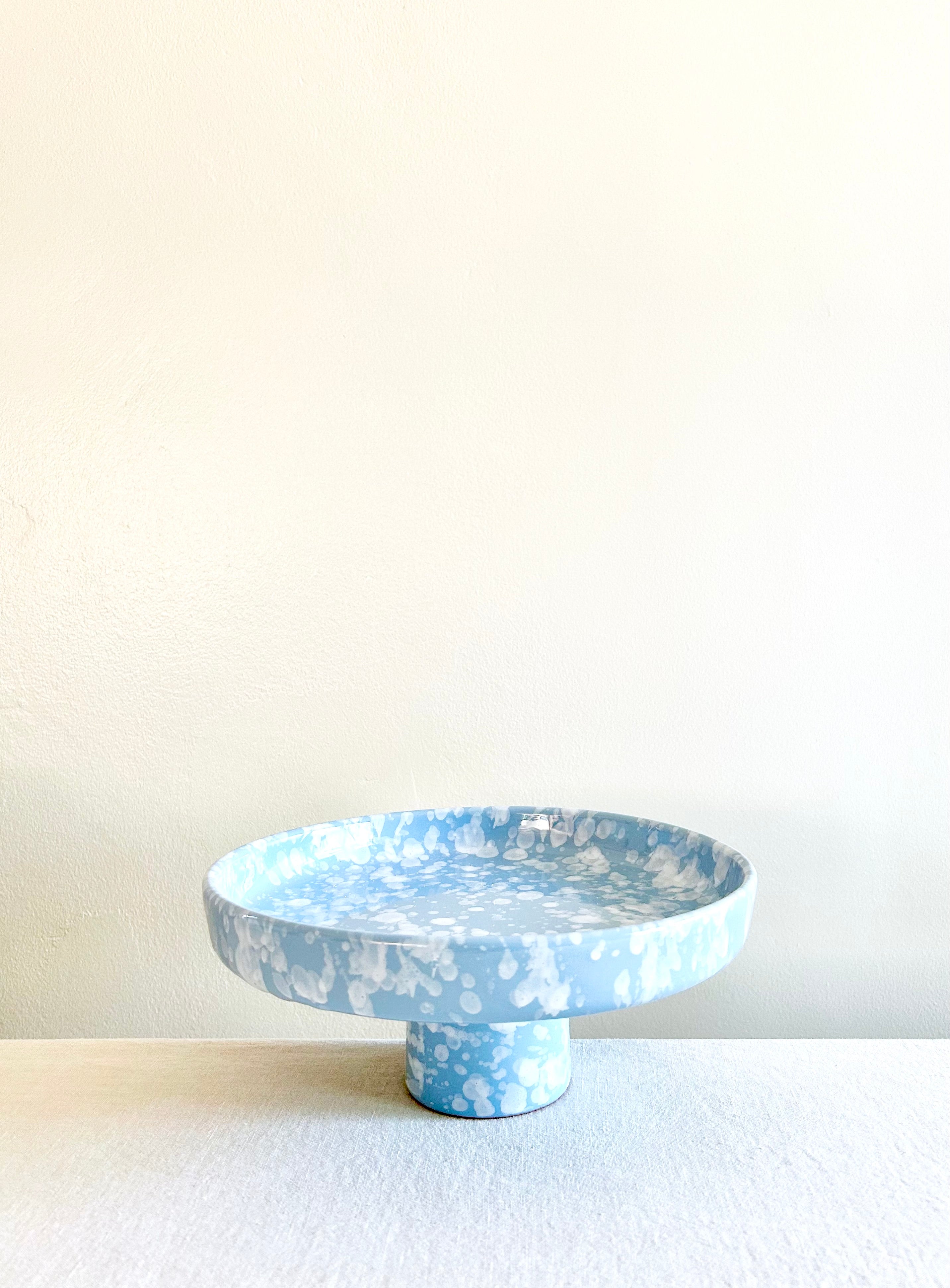 Pompeii Footed Cake Plate - Sky - 10"