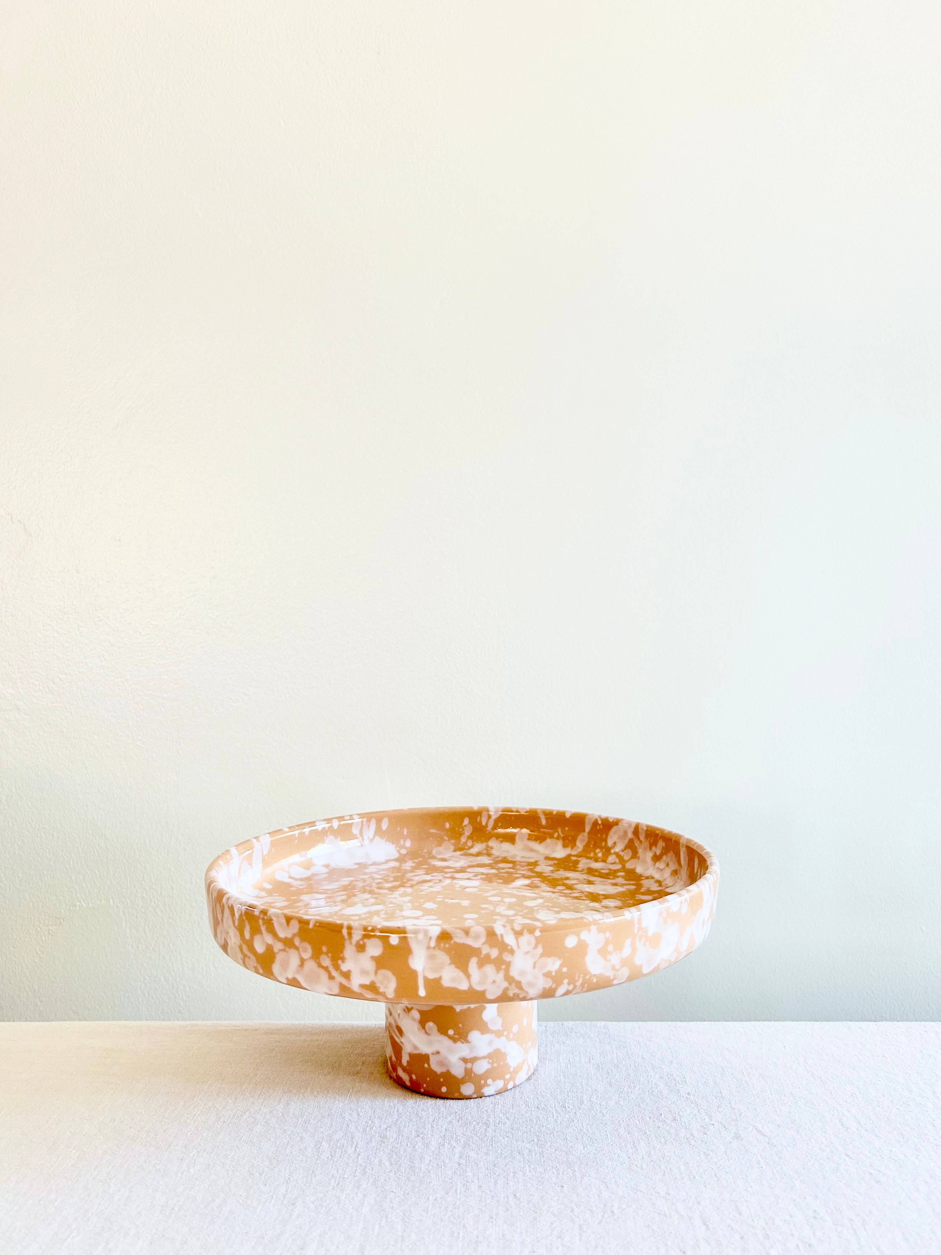 Pompeii Footed Cake Plate - Sienna - 10"